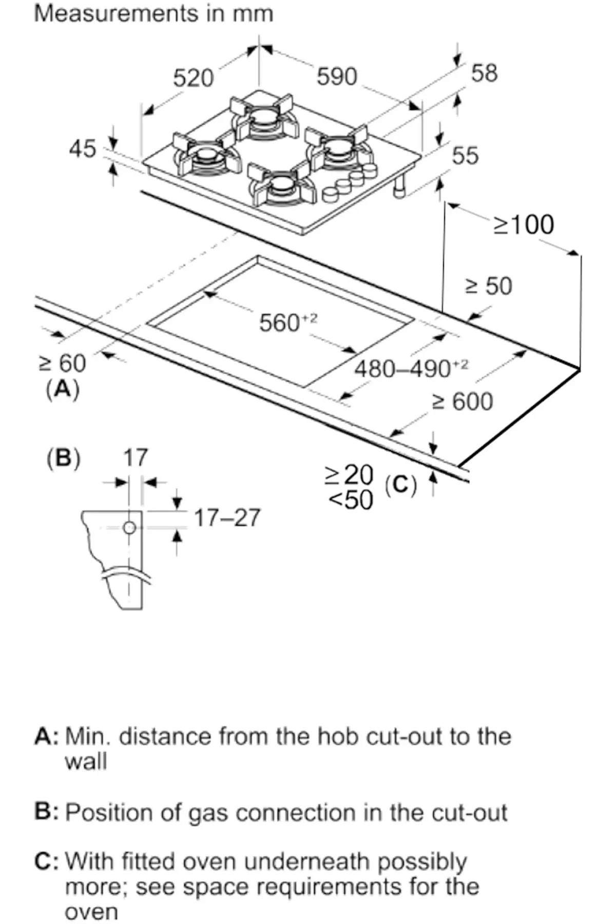 POP6C1O12O Ankastre Gazlı Ocak İnci Beyazı