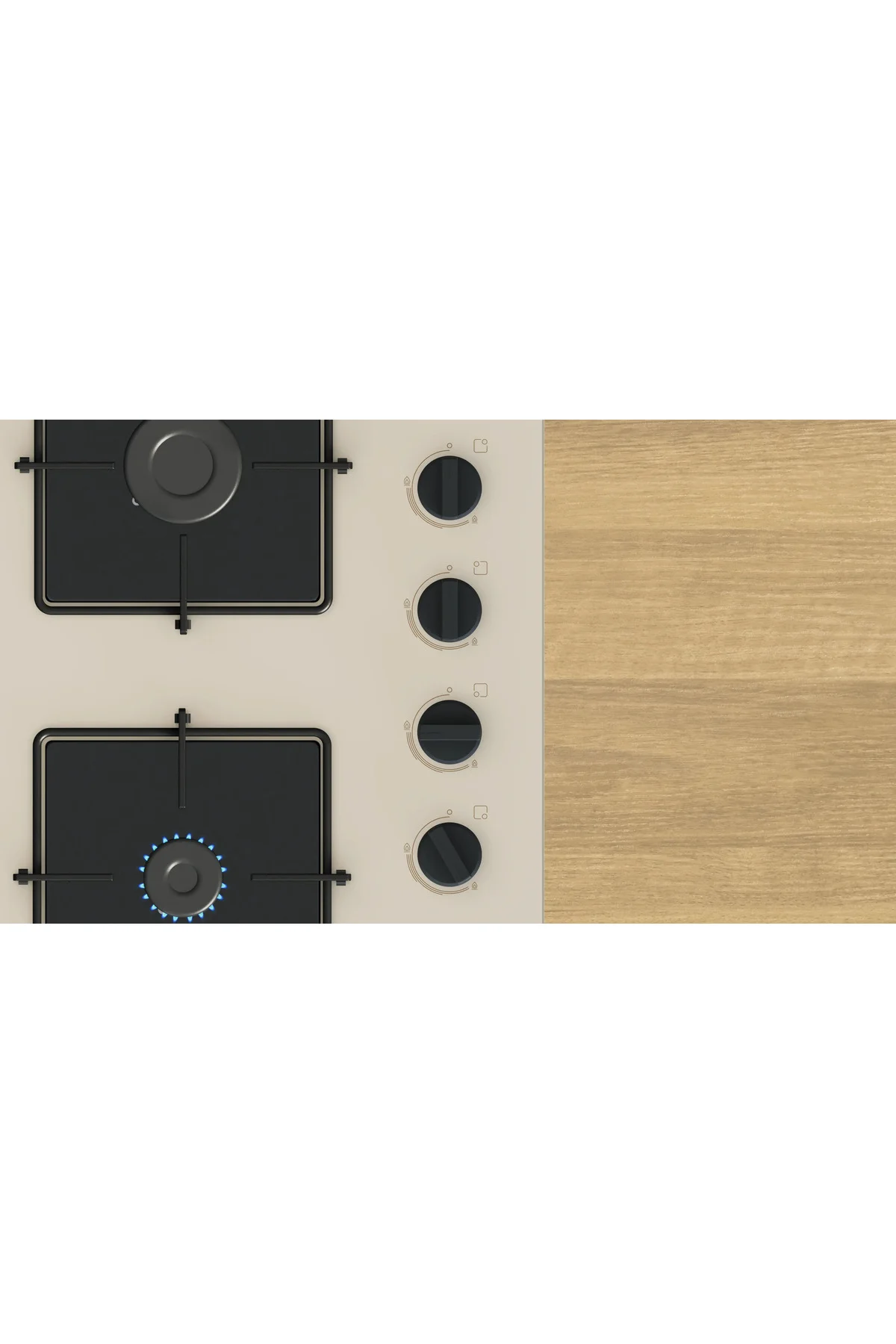 POP6C1O12O Ankastre Gazlı Ocak İnci Beyazı