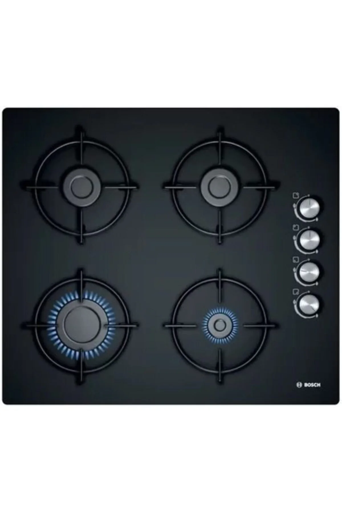 POP6C6O10O Doğalgazlı Siyah Cam Ankastre Ocak