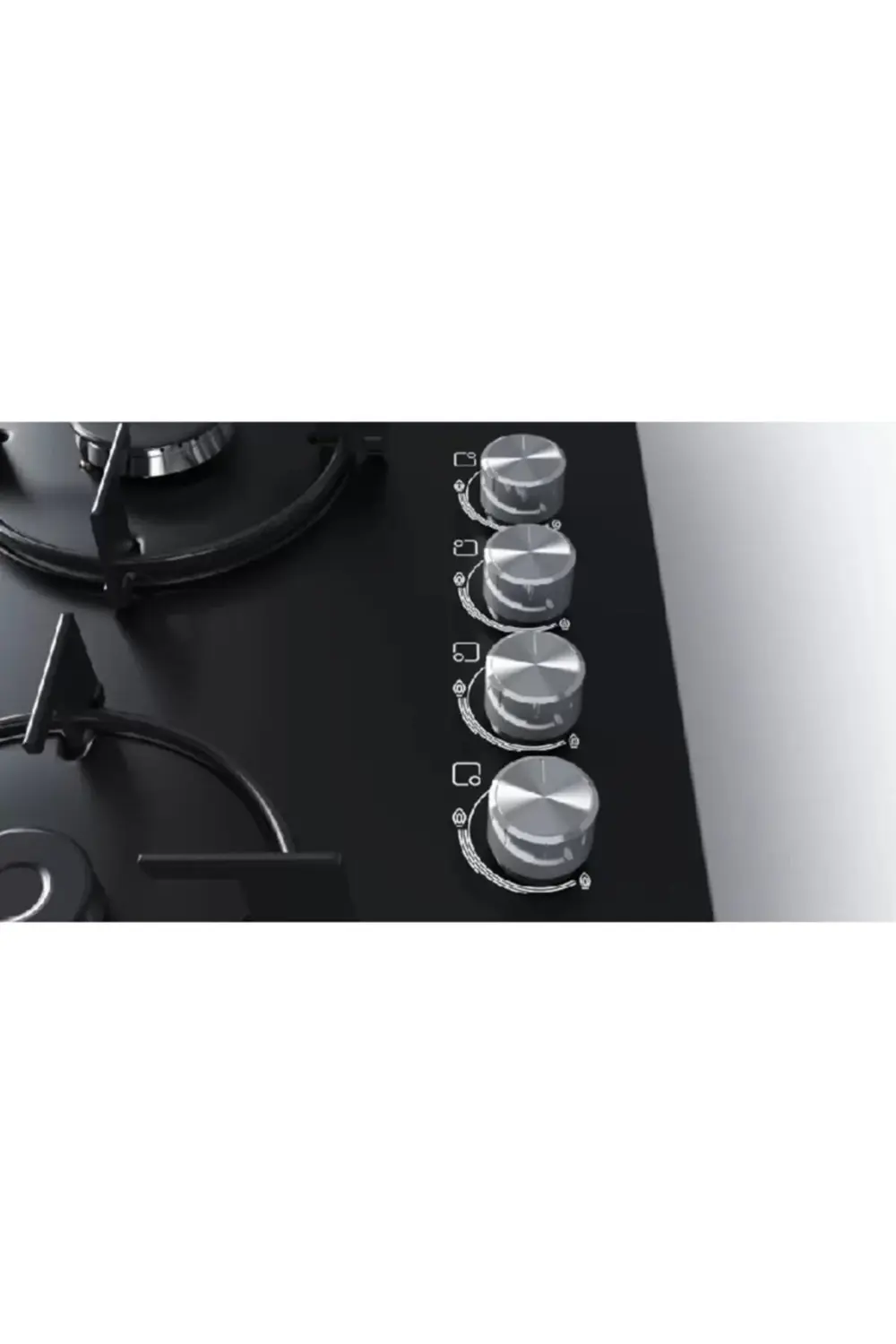 POP6C6O10O Doğalgazlı Siyah Cam Ankastre Ocak