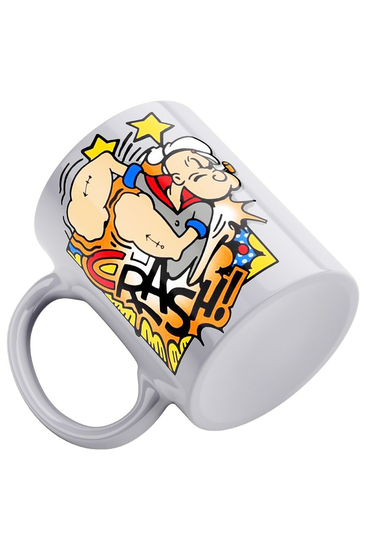 Remonz Popeye Temel Reis Çift Baskılı Porselen Kupa