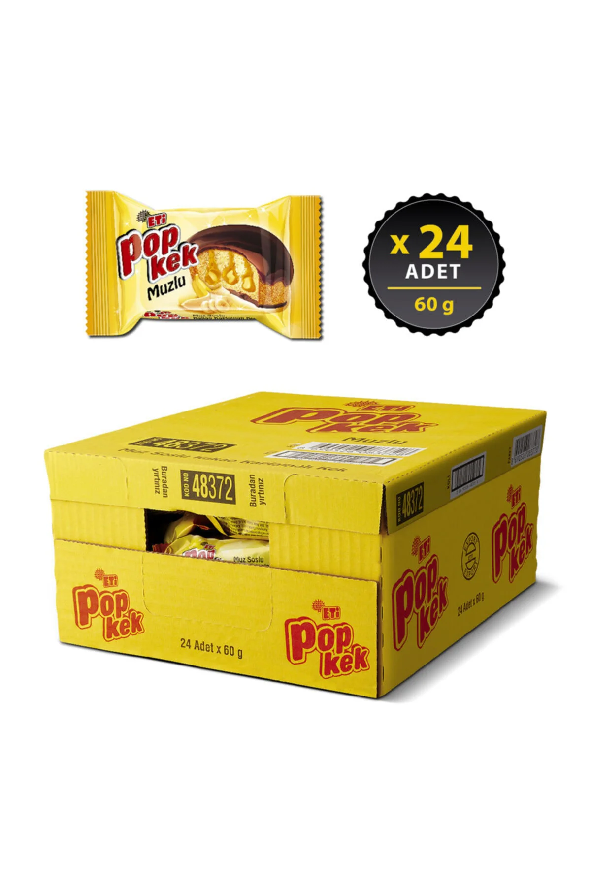 Popkek Muzlu Kek 60 g x 24 Adet