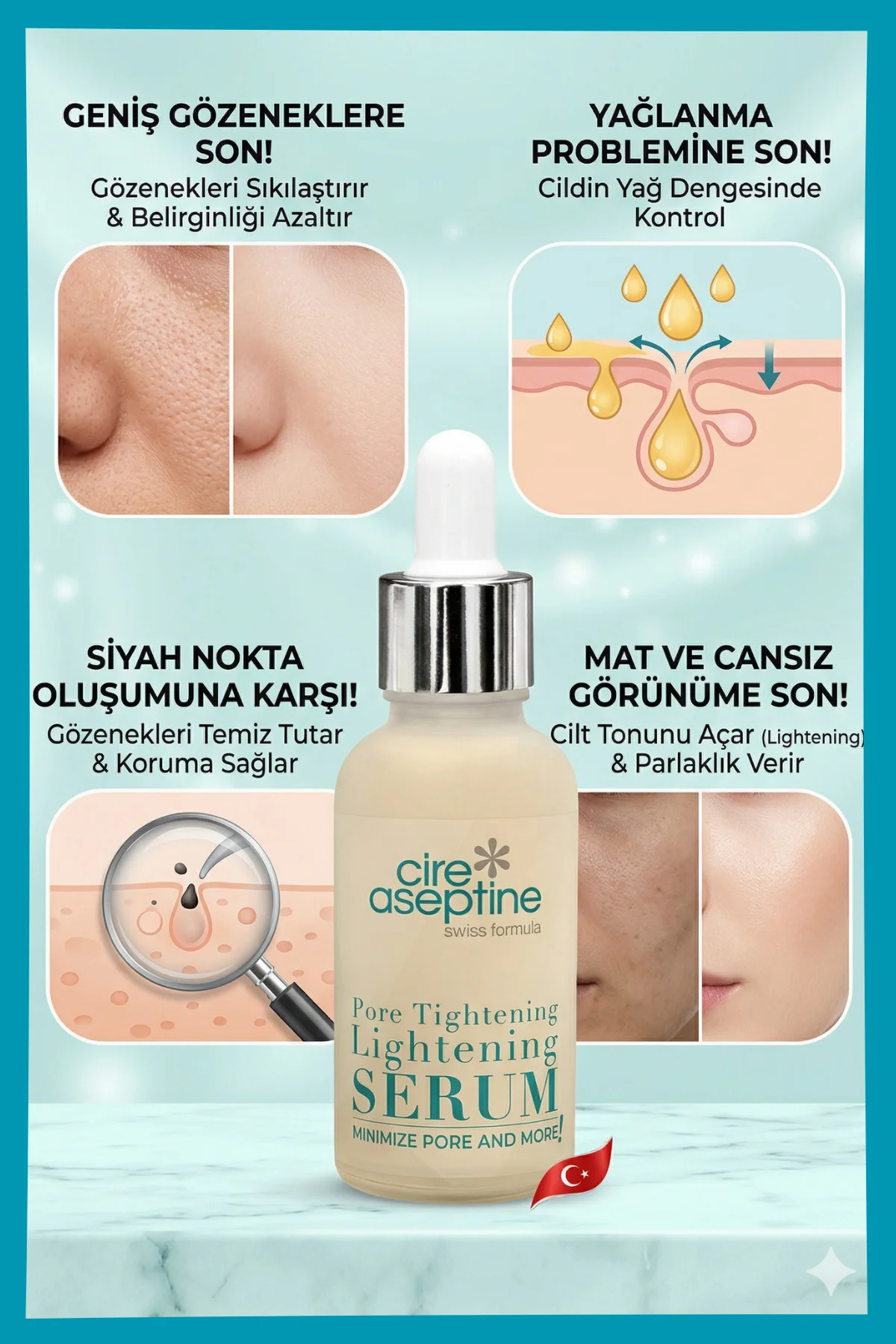 Pore Tightening Lightening Yüz Serumu 30 ml -Minimize Pore and More ! - Görsel 5
