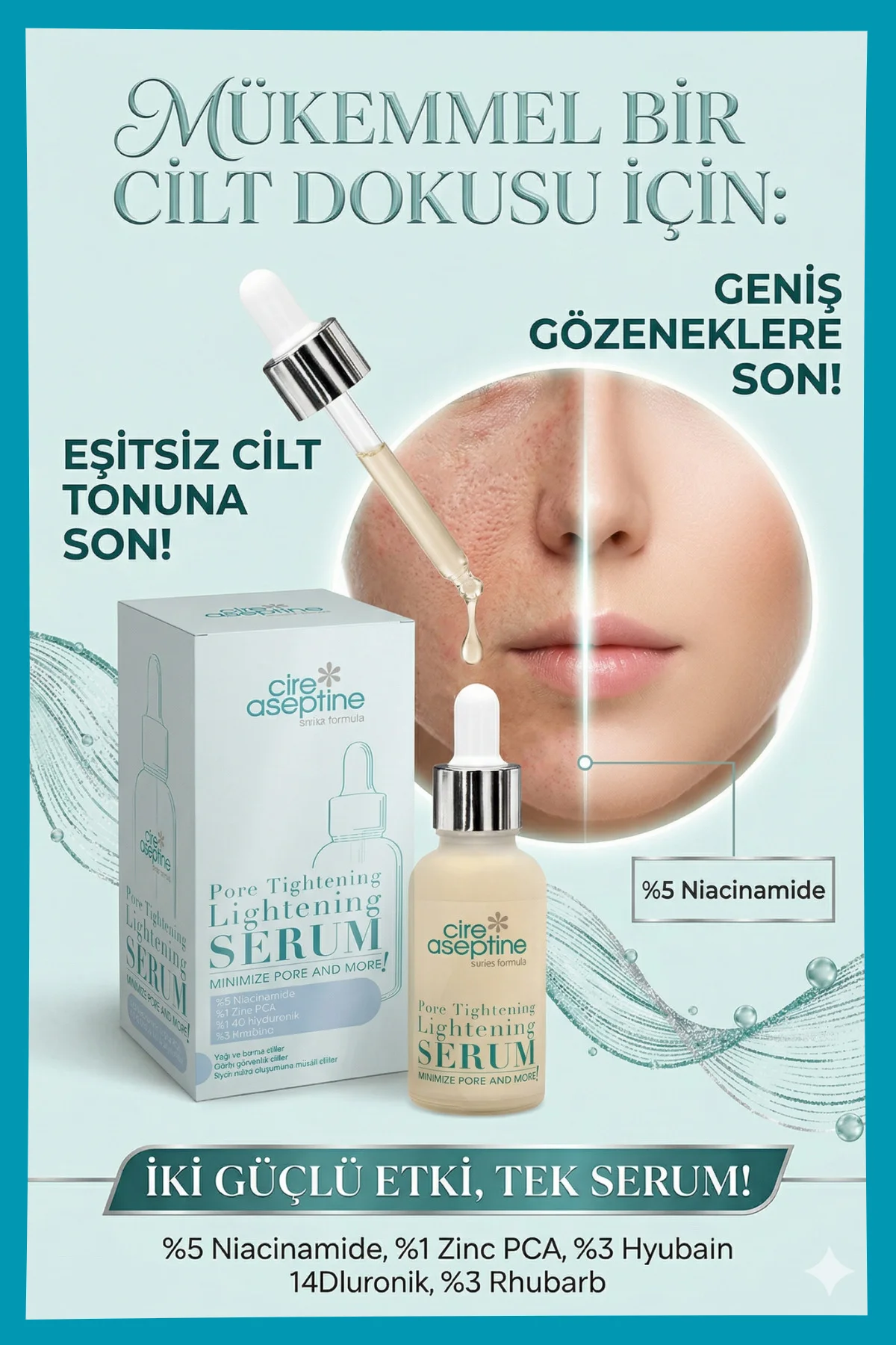 Pore Tightening Lightening Yüz Serumu 30 ml -Minimize Pore and More ! - Görsel 2