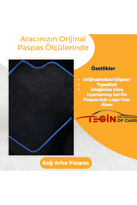 Porsche 911 996 4s 1999-2004 Prime Siyah Halı Mavi Kenar Halı Pas