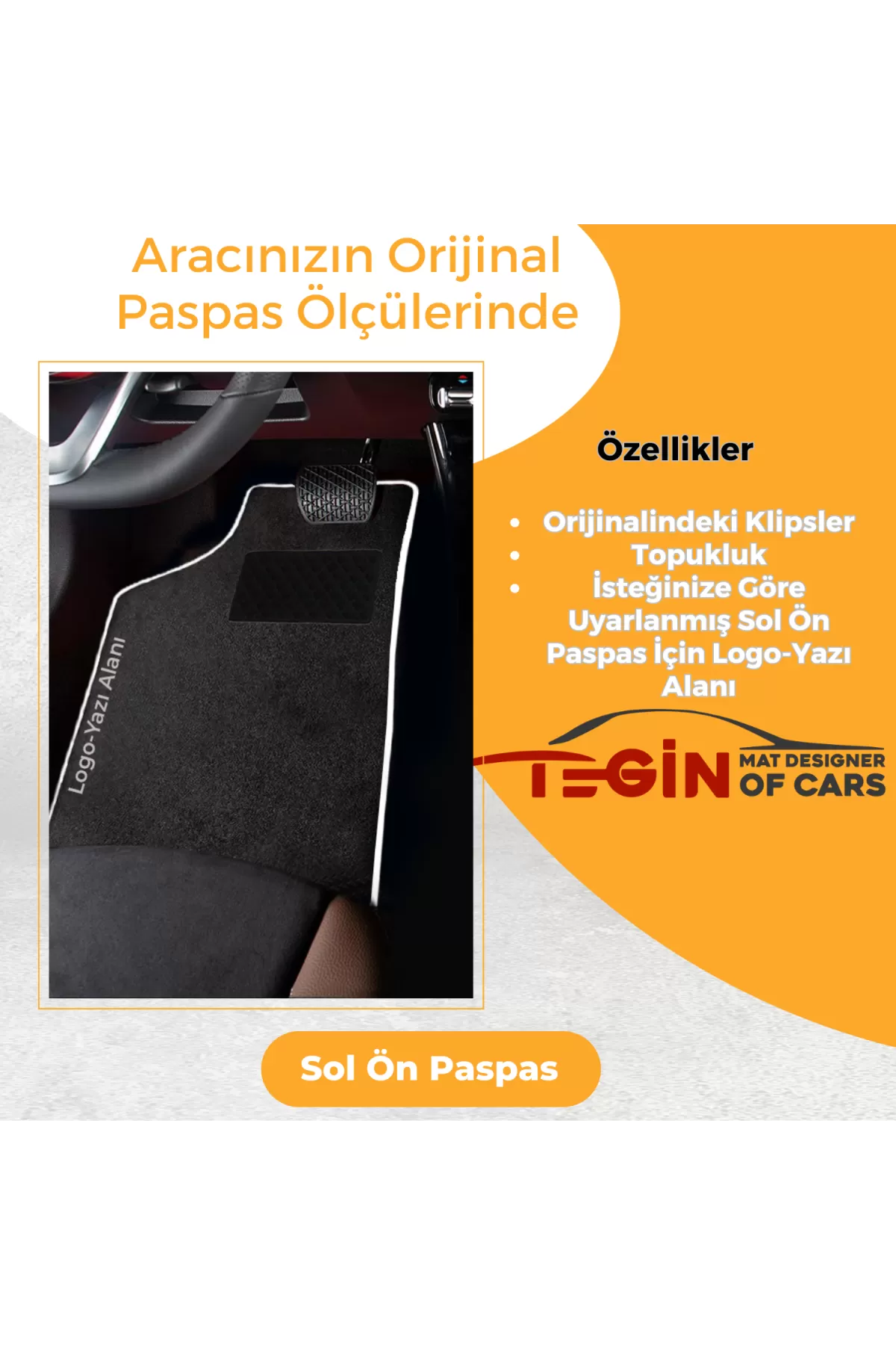 Porsche 911 996 4s 1999-2004 Prime Siyah Halı Beyaz Kenar Halı Pa