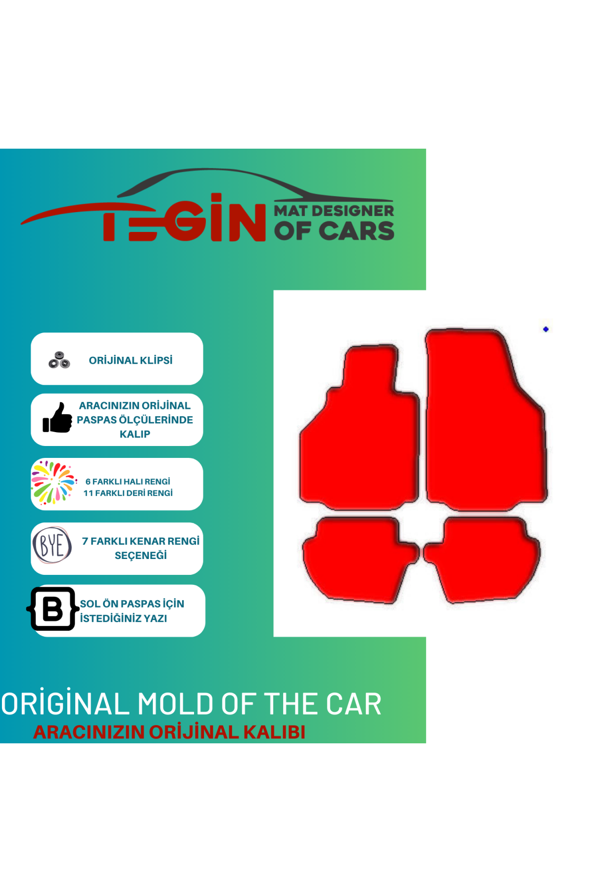 Porsche 911 996 1998-2004 Prime Siyah Halı Bej Kenar Halı Paspas