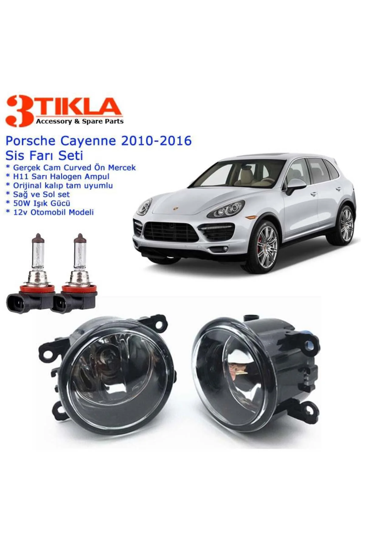 Porsche Cayenne 2013 Sis Farı Set Oem: 8200074008 Porsche Cayenne 2013 Sis Farı Set Oem: 8200074008