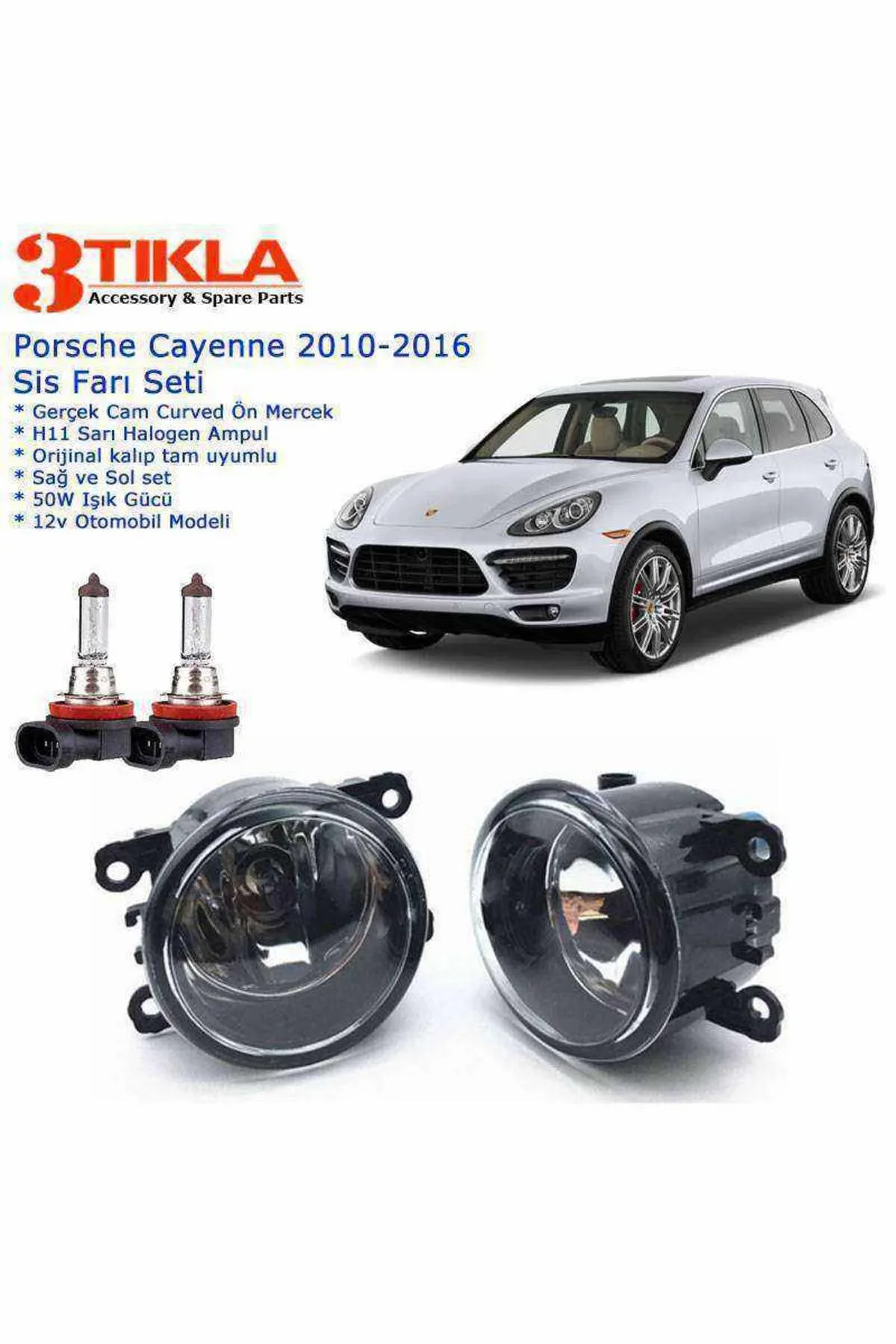 Porsche Cayenne 2016 Sis Farı Set Oem: 8200074008 Porsche Cayenne 2016 Sis Farı Set Oem: 8200074008