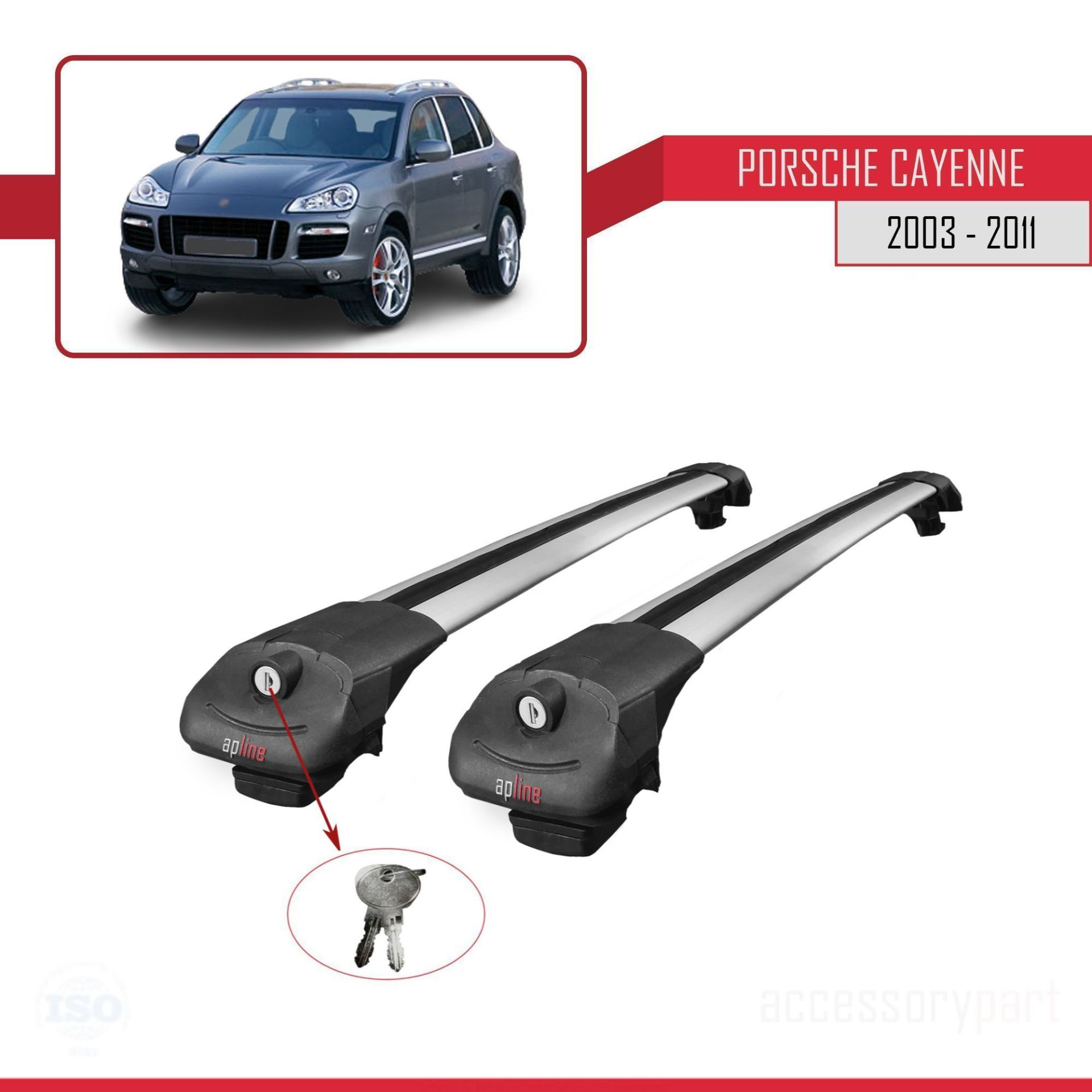 Porsche Cayenne 2003-2011 Arası ile uyumlu ACE-1 Ara Atkı Tavan B