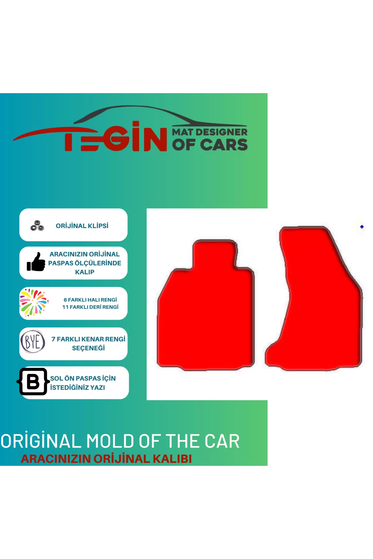 Porsche Cayman 987 2004-2012 With Bose  Kırmızı Halı Mavi Kenar H
