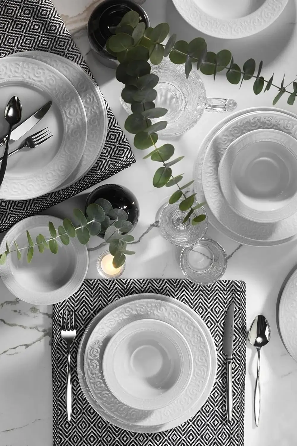 Porselen Açelya 18 Parça 6 Kişilik Yemek Seti 395519