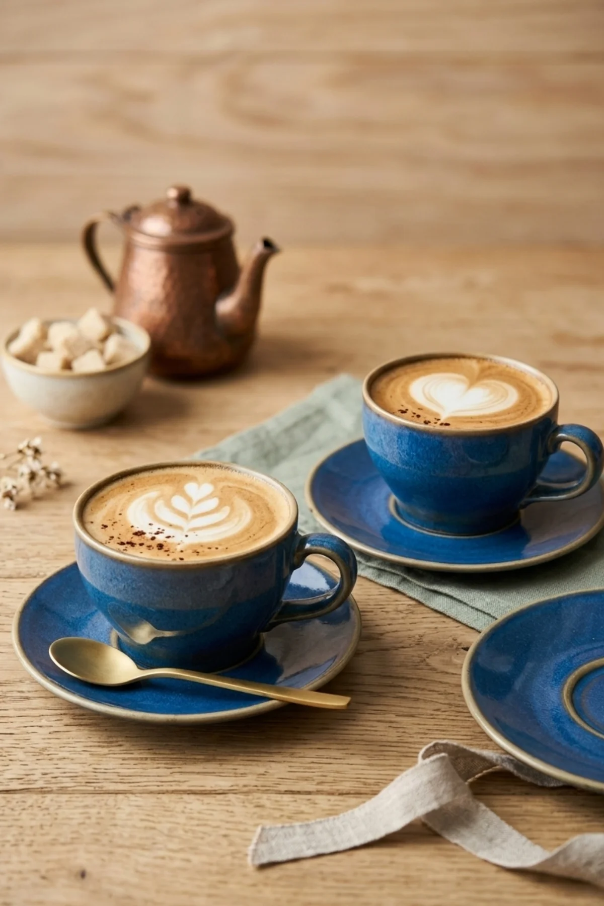 Porselen Çay-Kahve-Cappucino 2 Kişilik 4 Parça Fincan Seti