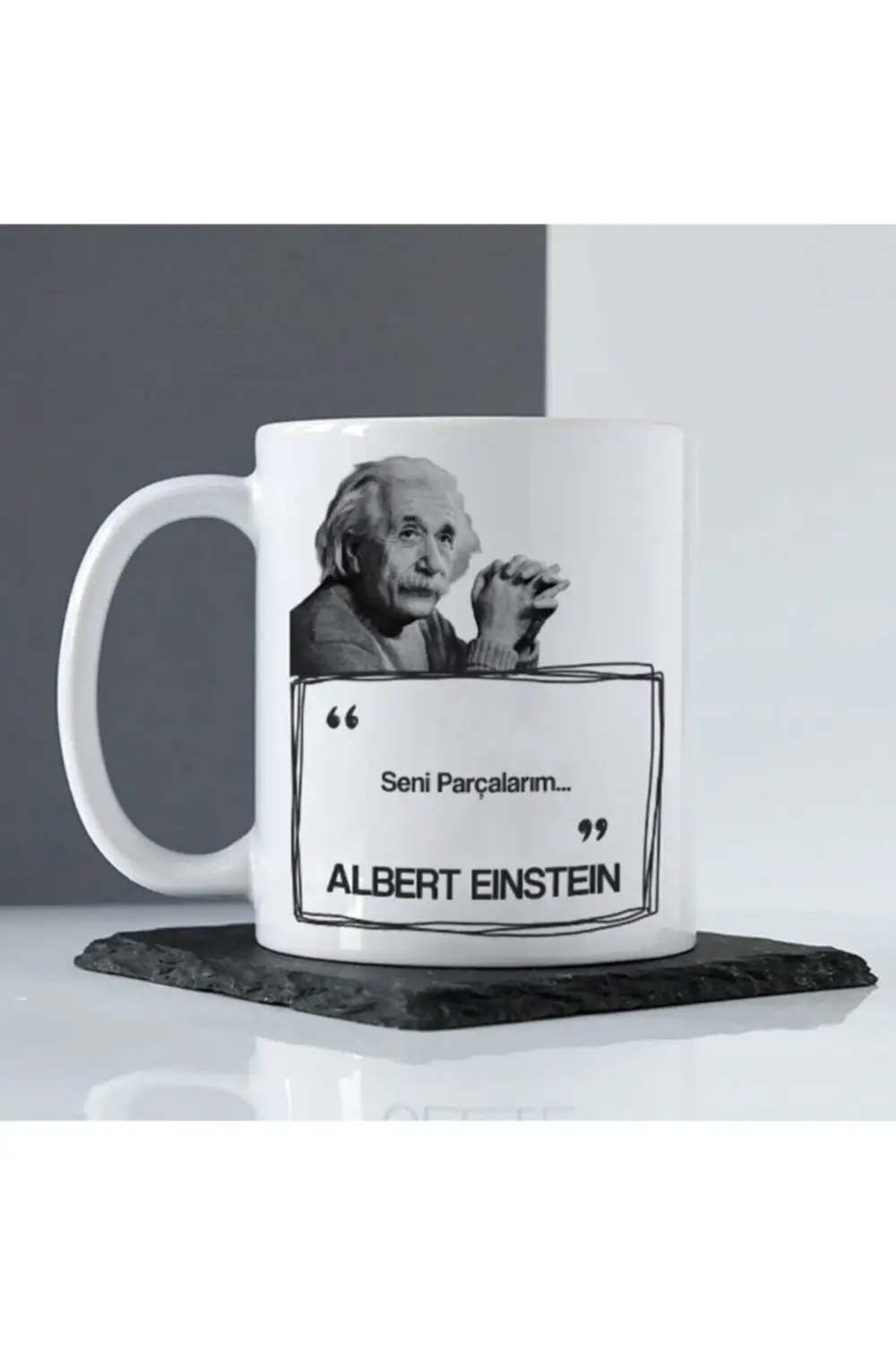 Porselen - Einstein Esprili Kupa Bardak Komik Söz- Makinede Yıkan