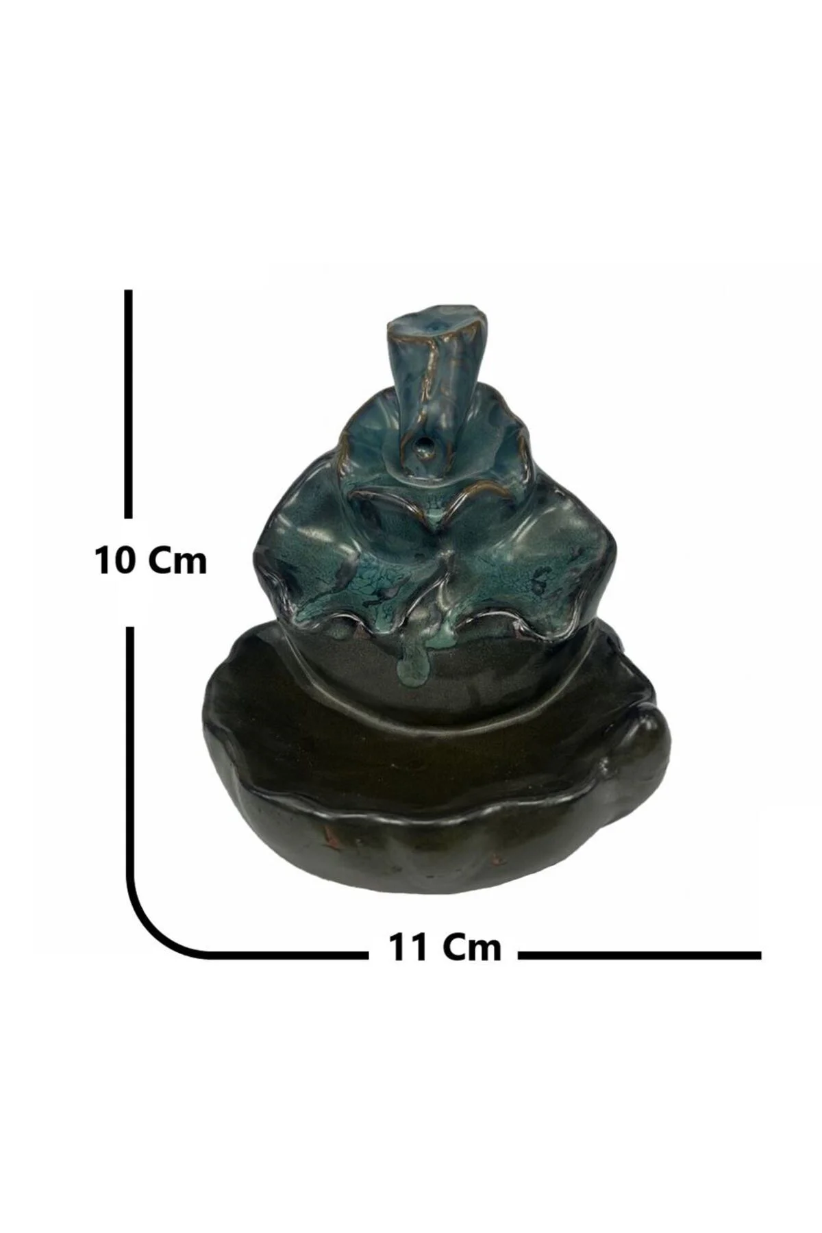Porselen Geri Akış Tütsü Brülörü +5 Aromatik Tütsü CA2 Yeşil