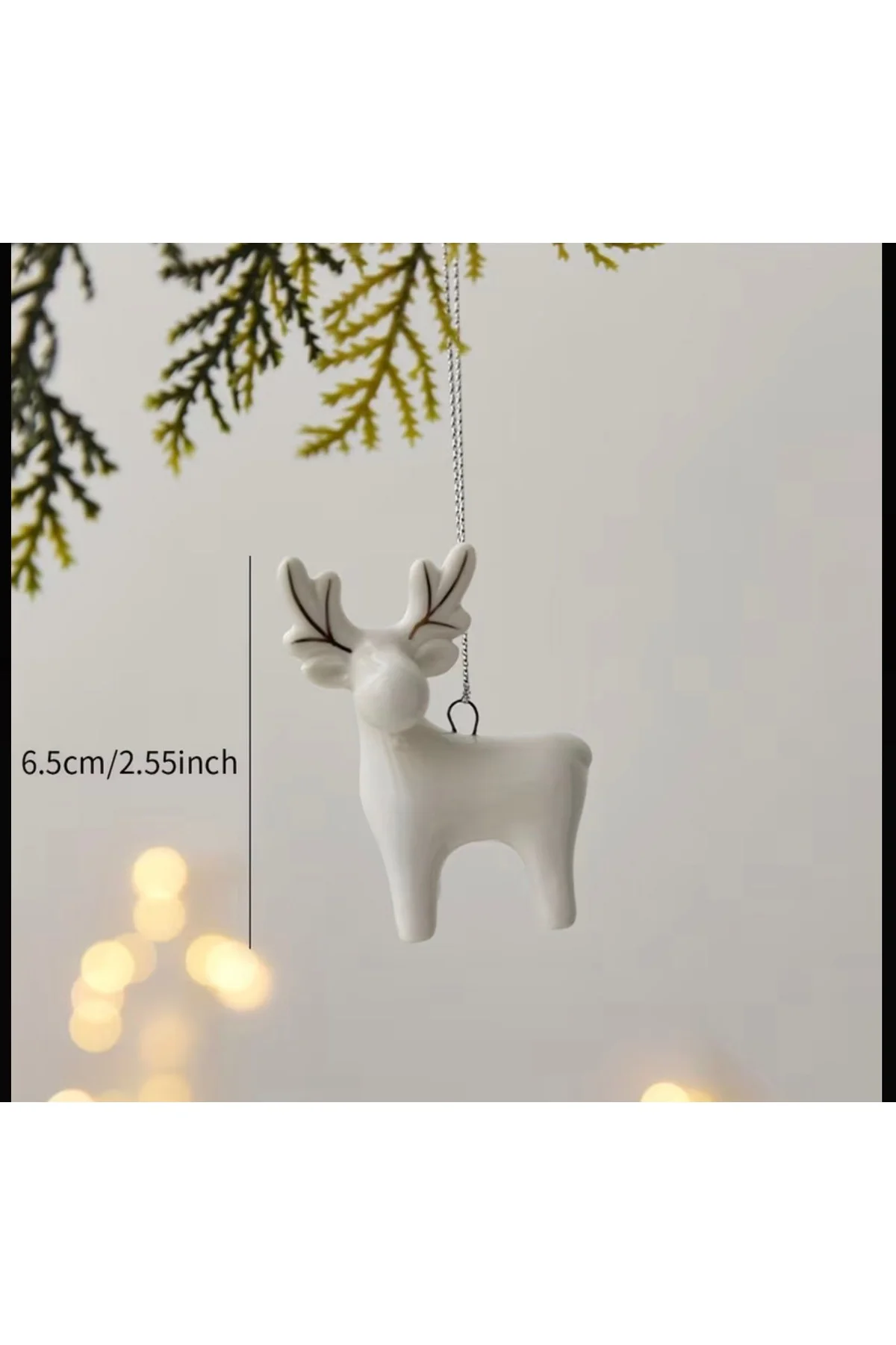 Porselen Geyik Yılbaşı Ağaç Süsü – Dekoratif Seramik Yılbaşı Süsü (6.5 cm) Porselen Geyik Yılbaşı Ağaç Süsü – Dekoratif Seramik Yılbaşı Süsü (6.5 cm)
