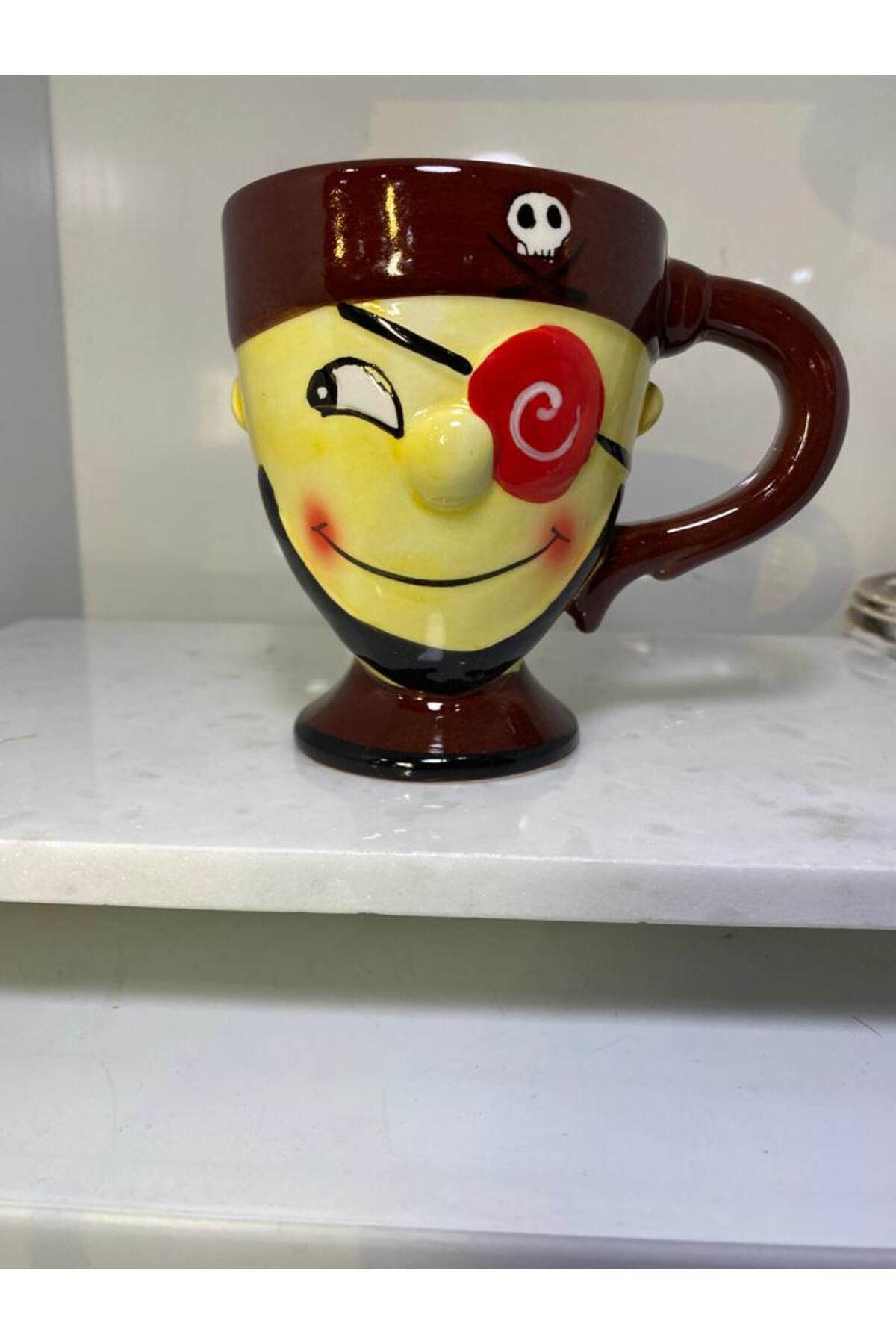 Elif Aksesuar Porselen Korsan Kupa Bardak Alk1249