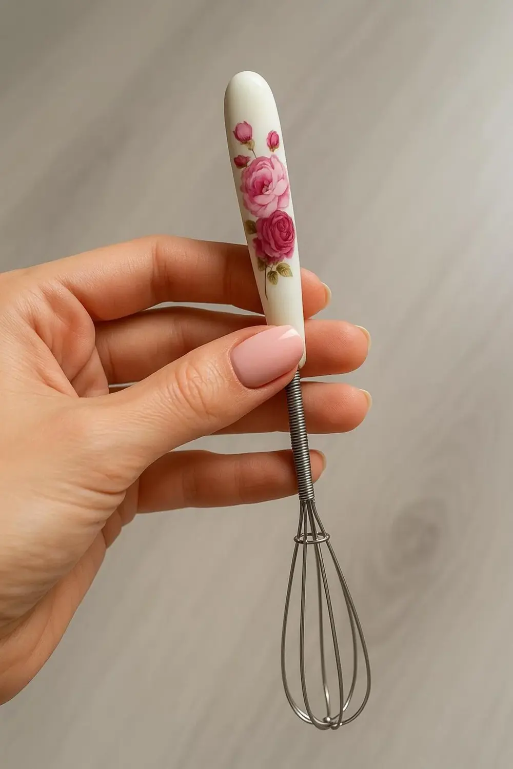 Porselen Saplı Mini Çırpıcı Paslanmaz Çelik Tel Çırpma Aleti