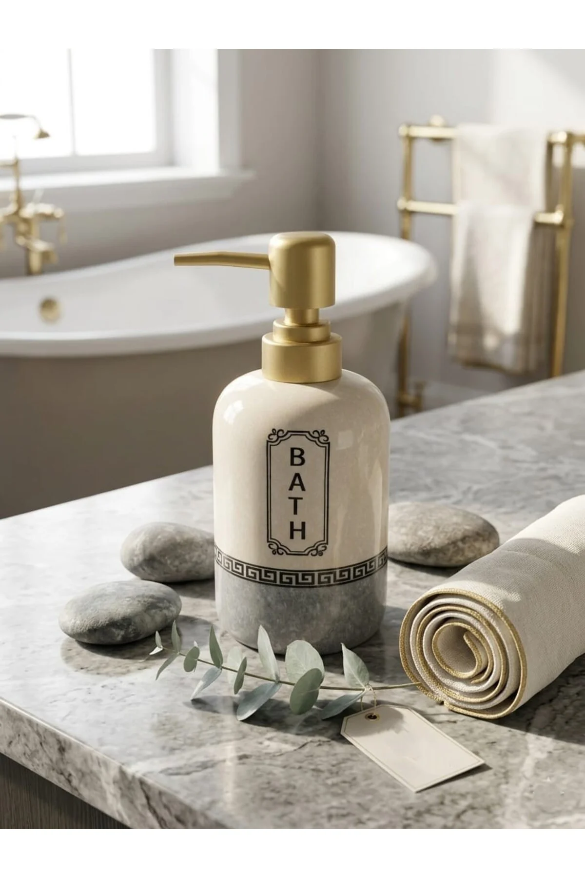 Porselen Sıvı Sabunluk - Lüks Banyo ve Mutfak Sabunluk - 350 ml Porselen Sıvı Sabunluk - Lüks Banyo ve Mutfak Sabunluk - 350 ml