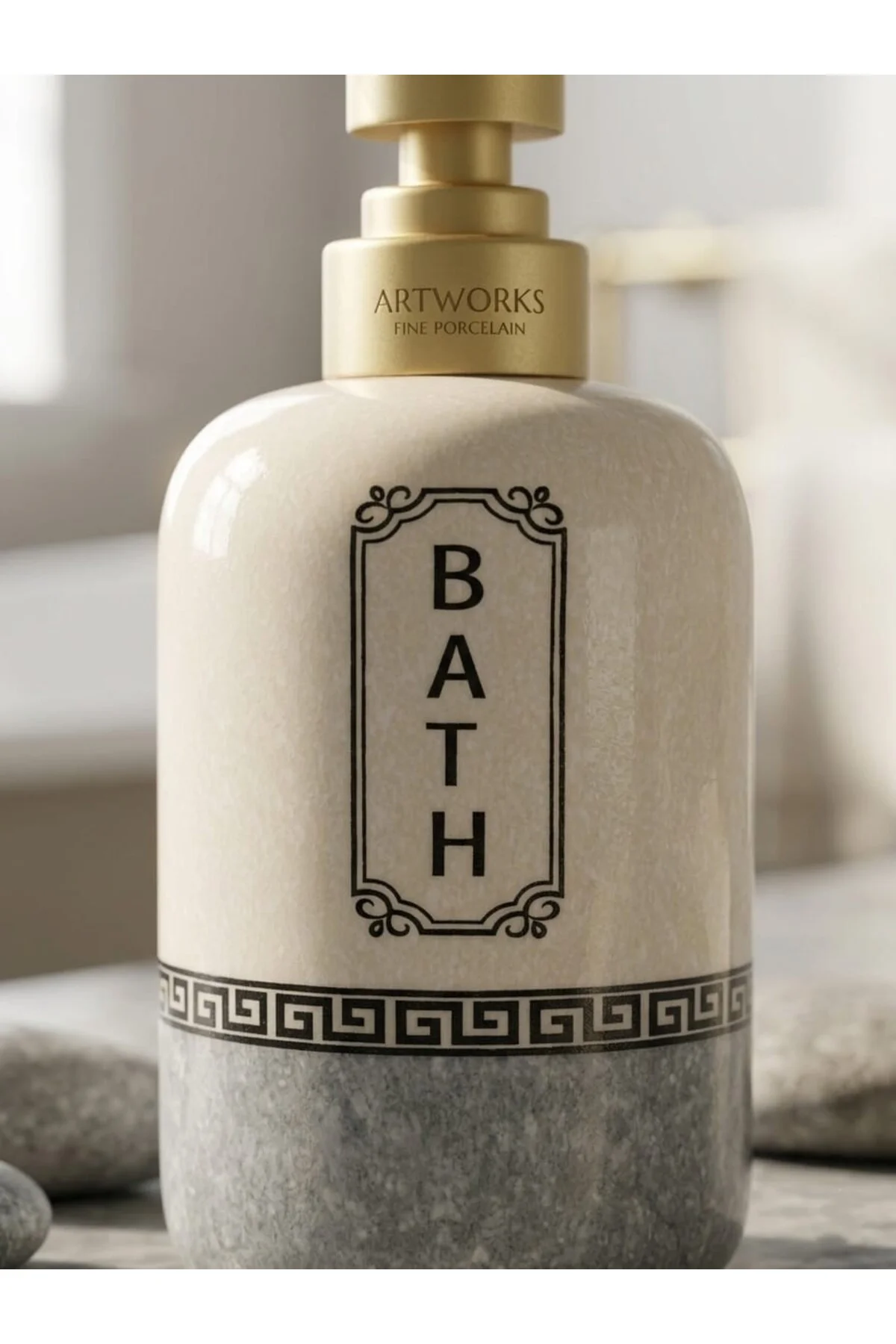 Porselen Sıvı Sabunluk - Lüks Banyo ve Mutfak Sabunluk - 350 ml Porselen Sıvı Sabunluk - Lüks Banyo ve Mutfak Sabunluk - 350 ml