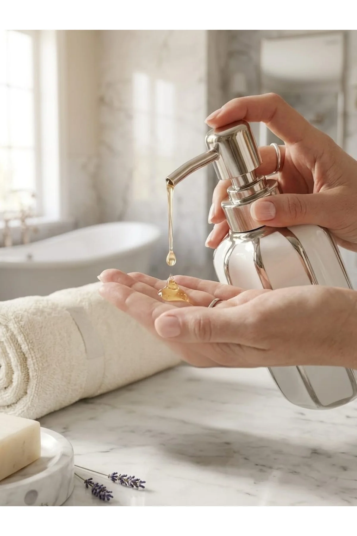 Porselen Sıvı Sabunluk - Lüks Banyo ve Mutfak Sabunluk - 350 ml Porselen Sıvı Sabunluk - Lüks Banyo ve Mutfak Sabunluk - 350 ml