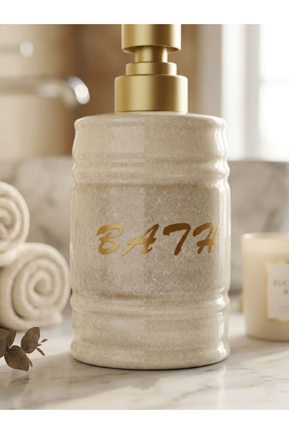 Porselen Sıvı Sabunluk - Lüks Banyo ve Mutfak Sabunluk - 350 ml Porselen Sıvı Sabunluk - Lüks Banyo ve Mutfak Sabunluk - 350 ml