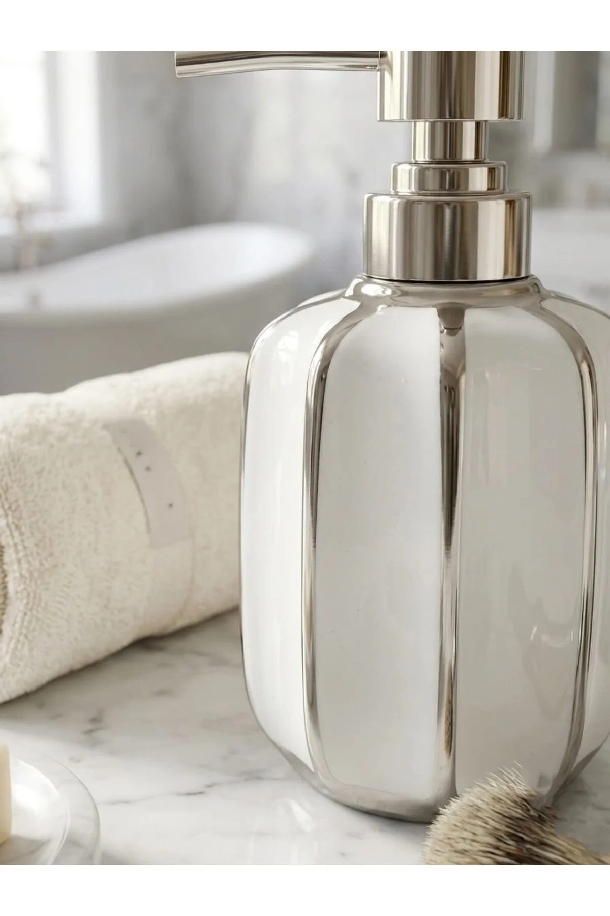 Porselen Sıvı Sabunluk - Lüks Banyo ve Mutfak Sabunluk - 350 ml Porselen Sıvı Sabunluk - Lüks Banyo ve Mutfak Sabunluk - 350 ml