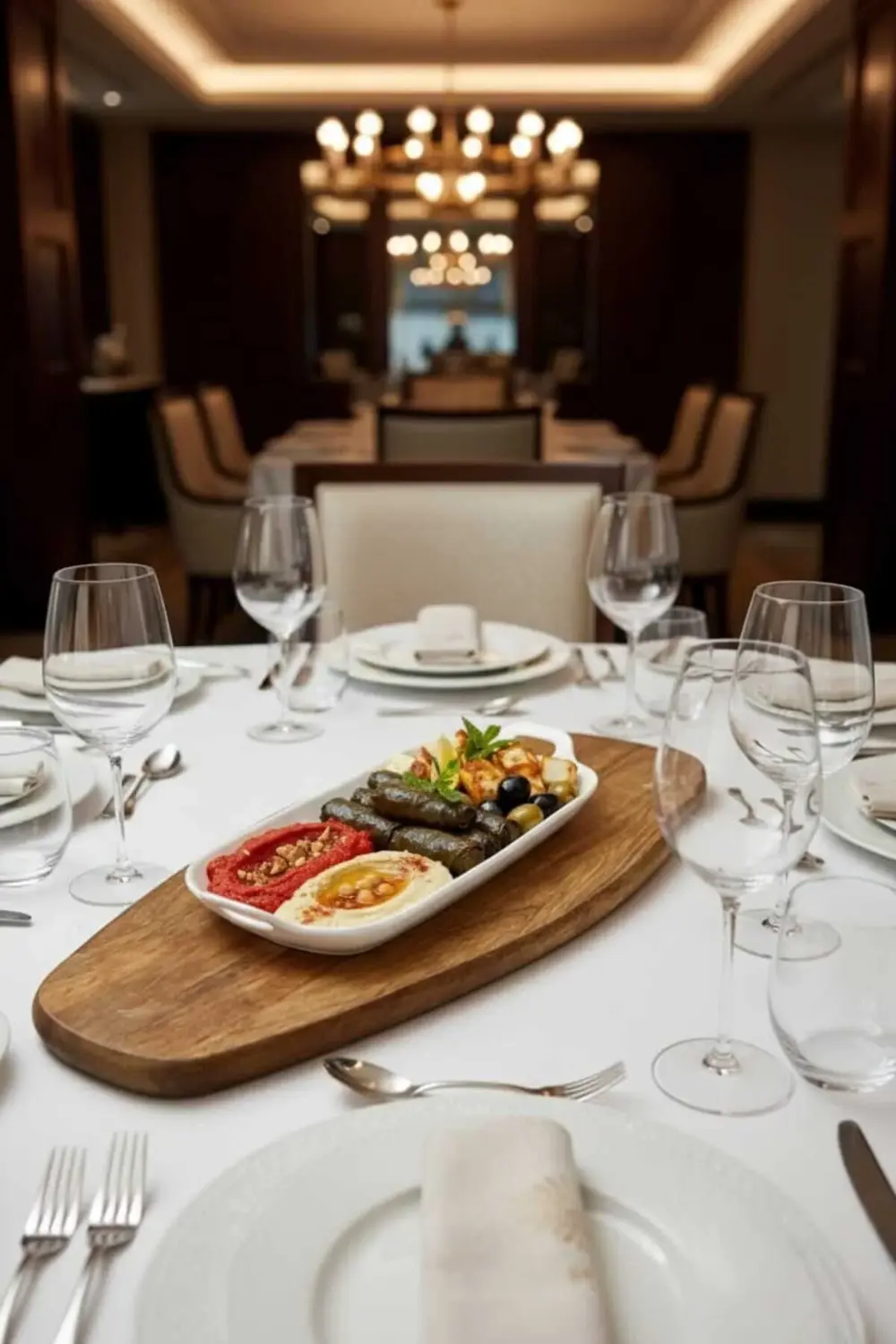 Porselen Uzun Kulplu Sunum Tabağı 31x13,5x3,5 cm