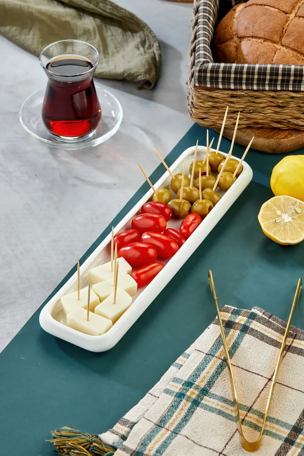 Porselen Uzun Sunum ve Meze Tabağı 28x7,5 cm – Şık Servis