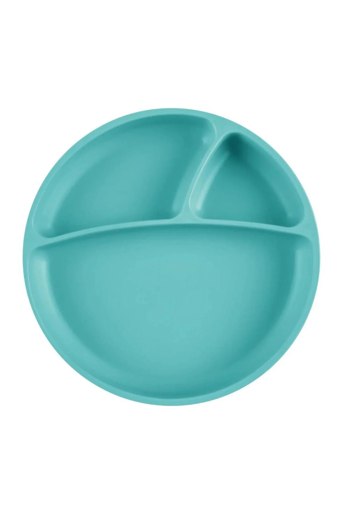 Porsiyon Vakum Tabanlı Silikon Tabak Aqua Green