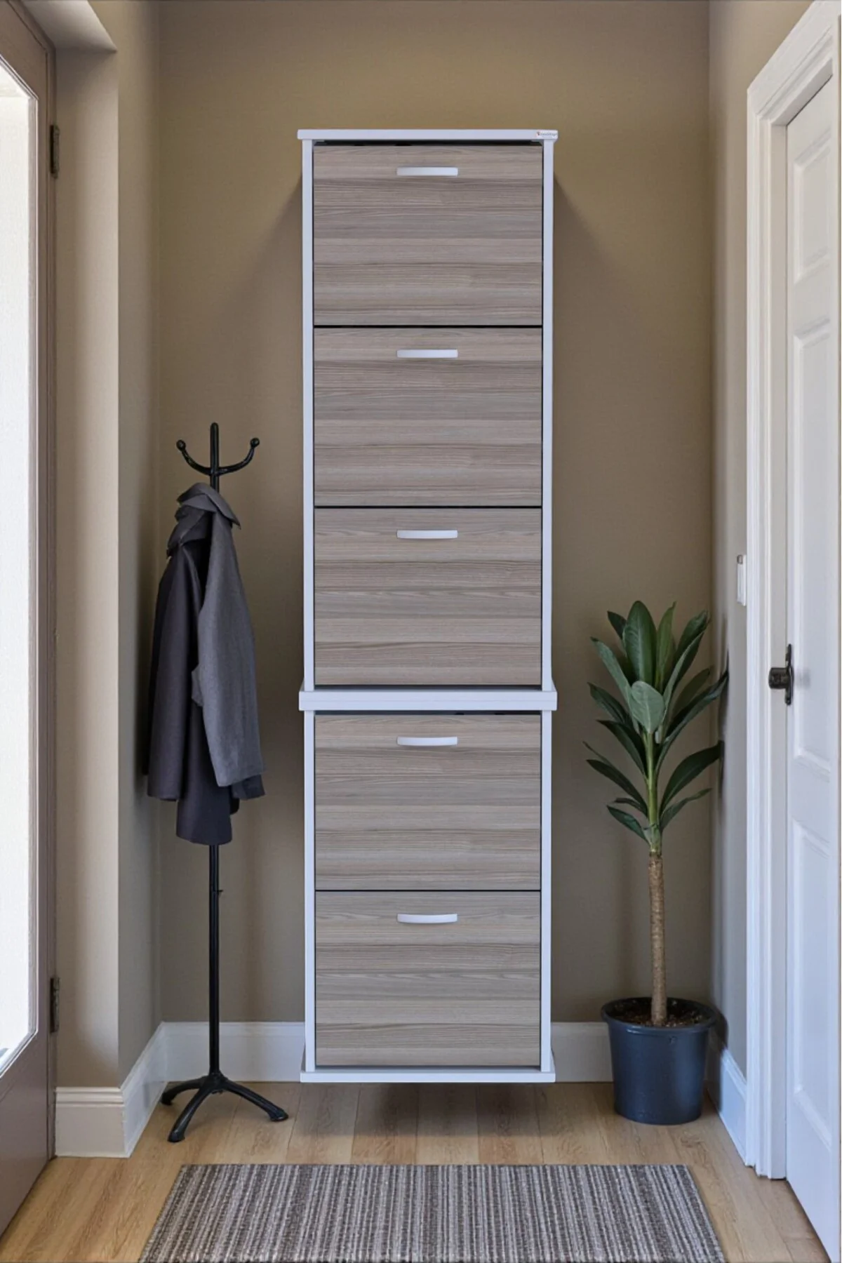 Porta 10 Bölmeli Ayakkabılık Cordoba 52 cm Genişlikte 52x193x26 c