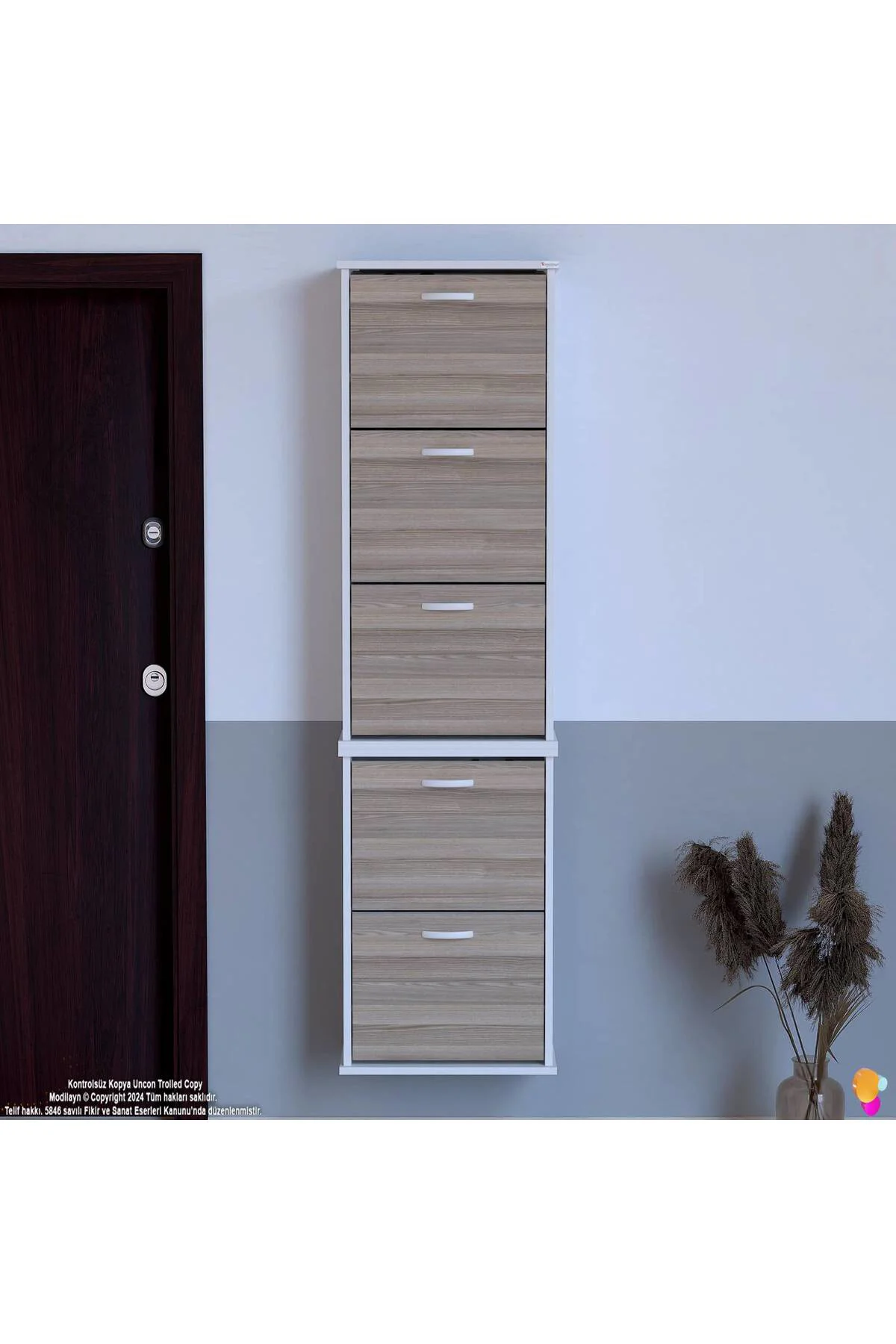 Porta 10 Bölmeli Ayakkabılık Cordoba 52 cm Genişlikte 52x193x26 c