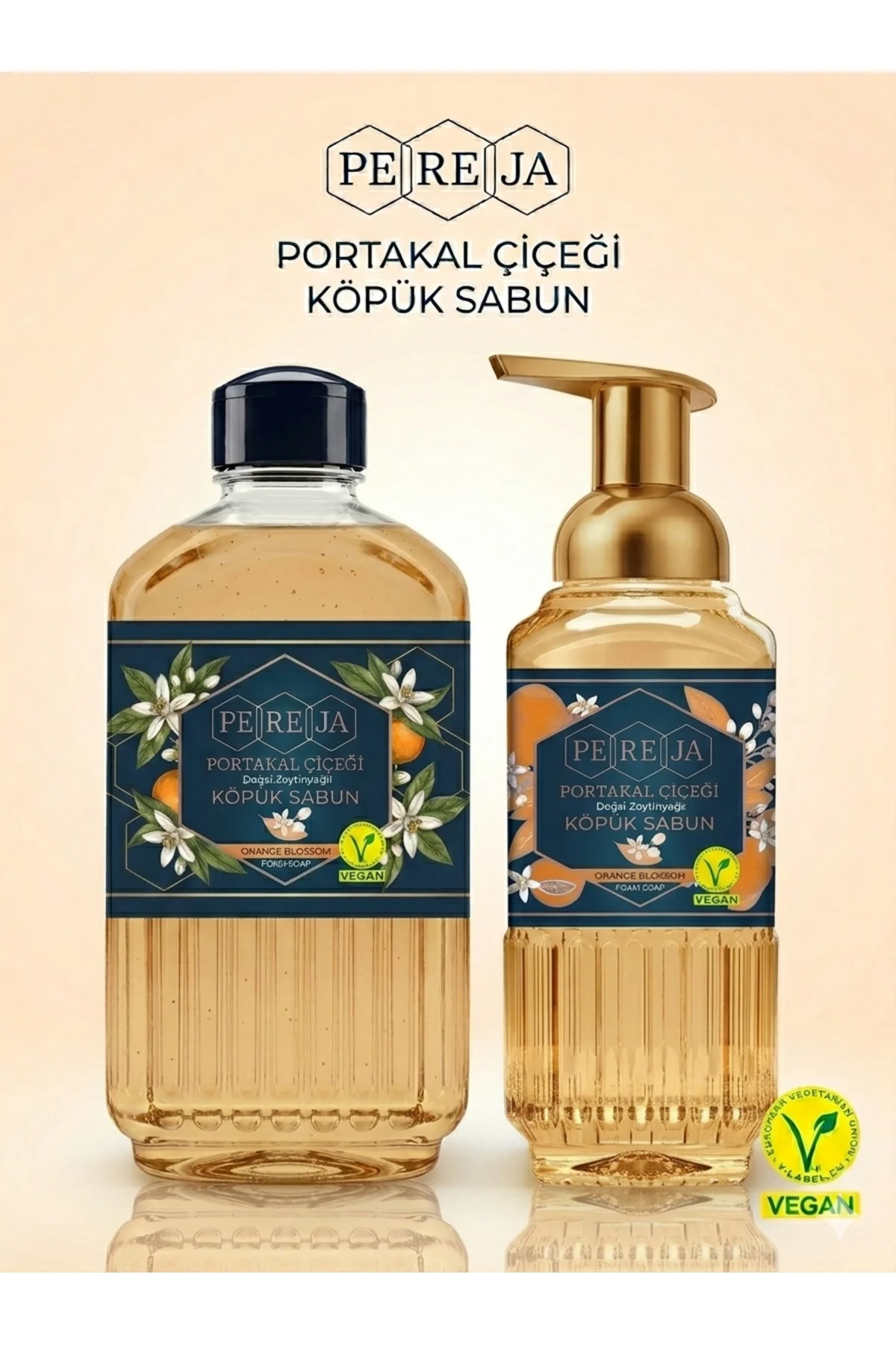 portakal çiçeği köpük sabun 1000 ML + 500 ML