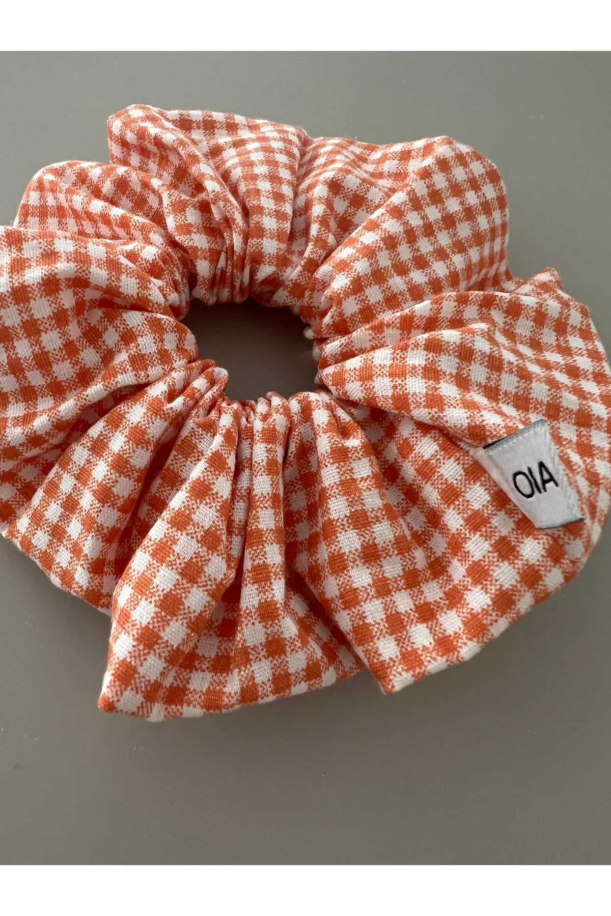 Portakali Pamuk Scrunchie Pötikare Portakal Turuncu Lastik Toka