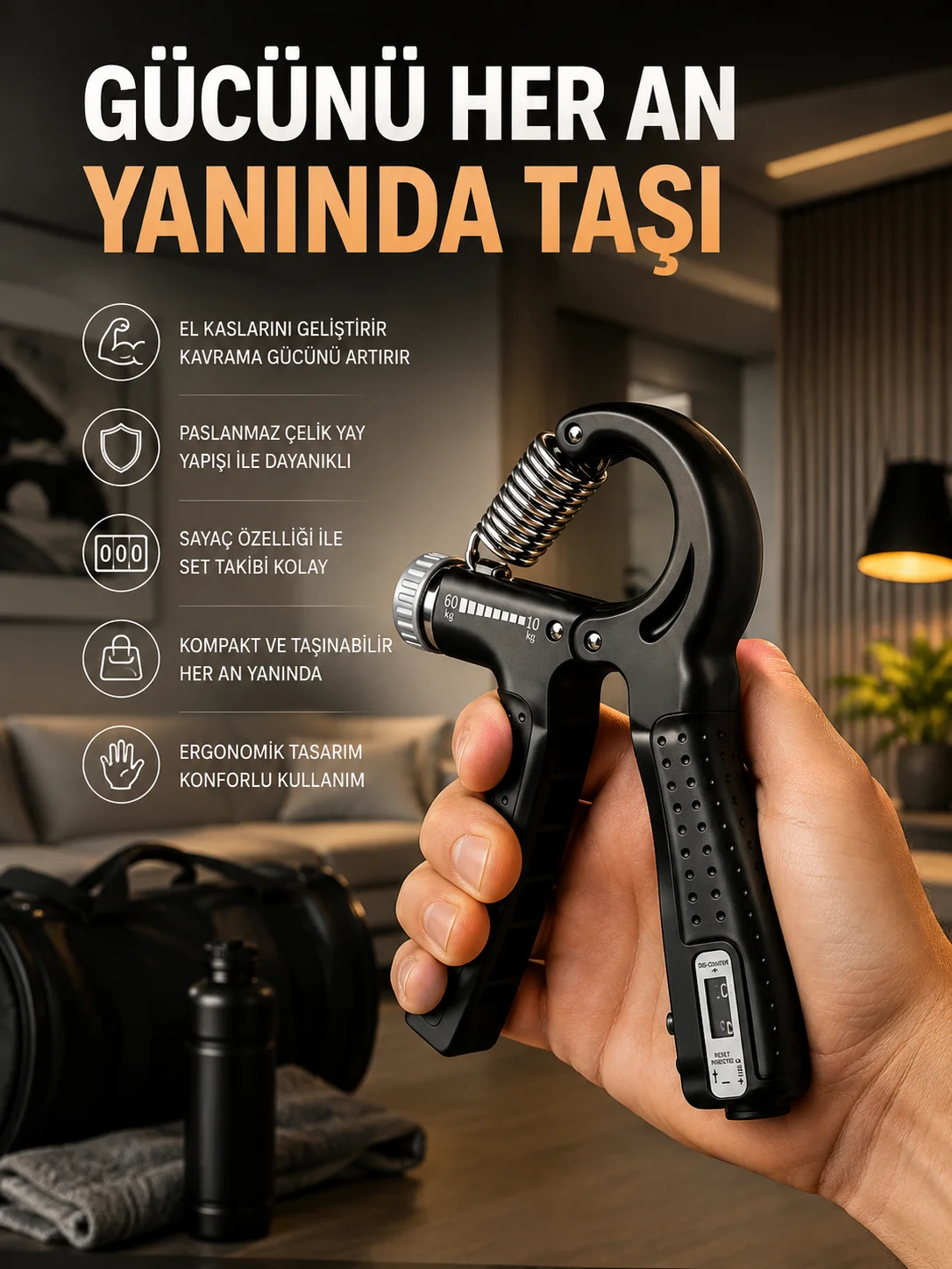 Portatif Ayarlanabilir El Yayı Sayaçlı Dayanıklı Çelik Yay Yeni Nesil Portatif Ayarlanabilir El Yayı Sayaçlı Dayanıklı Çelik Yay Yeni Nesil