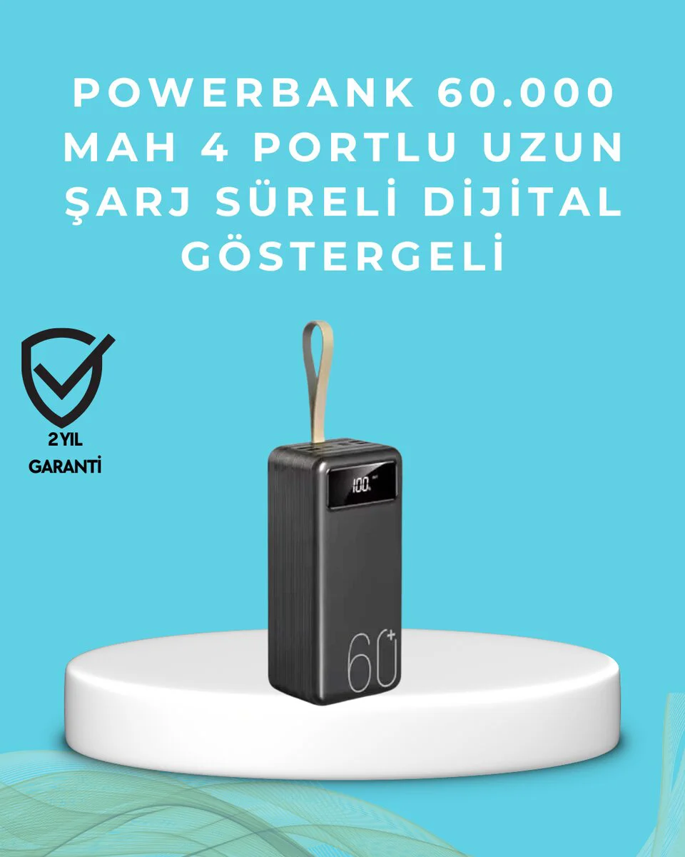 Portatif Güç Kaynağı Powerbank - Seyahat ve Kamp İçin 4 Çıkışlı Şarj Çözümü
