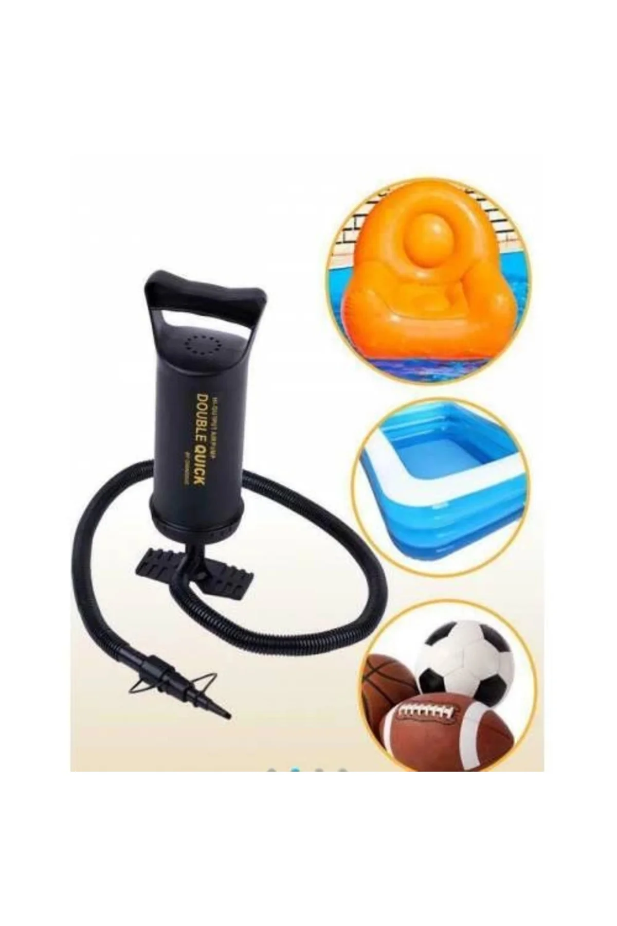 Portatif İki Yönlü Pompa - El Pompası - Şişirme Boşaltama Pompası