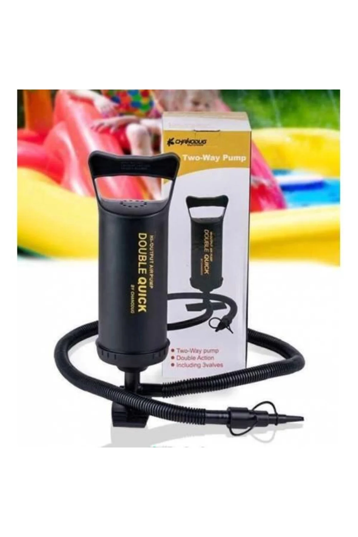 Portatif İki Yönlü Pompa - El Pompası - Şişirme Boşaltama Pompası