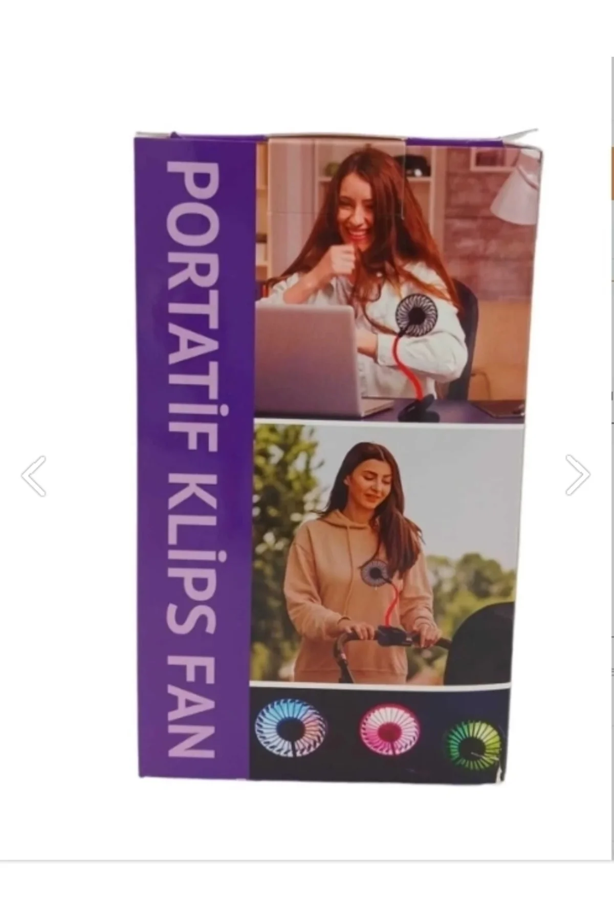 Portatif Işıklı Mini Klipsli Fan