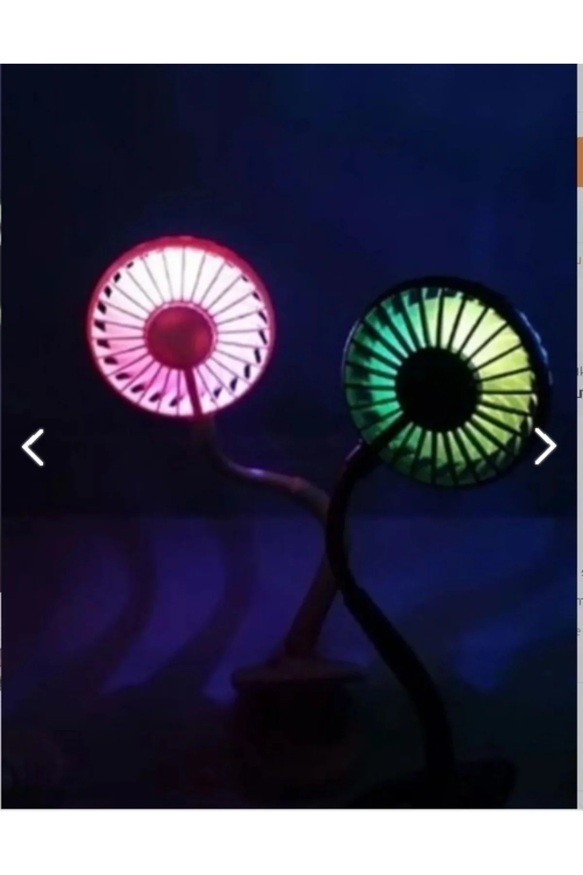 Portatif Işıklı Mini Klipsli Fan