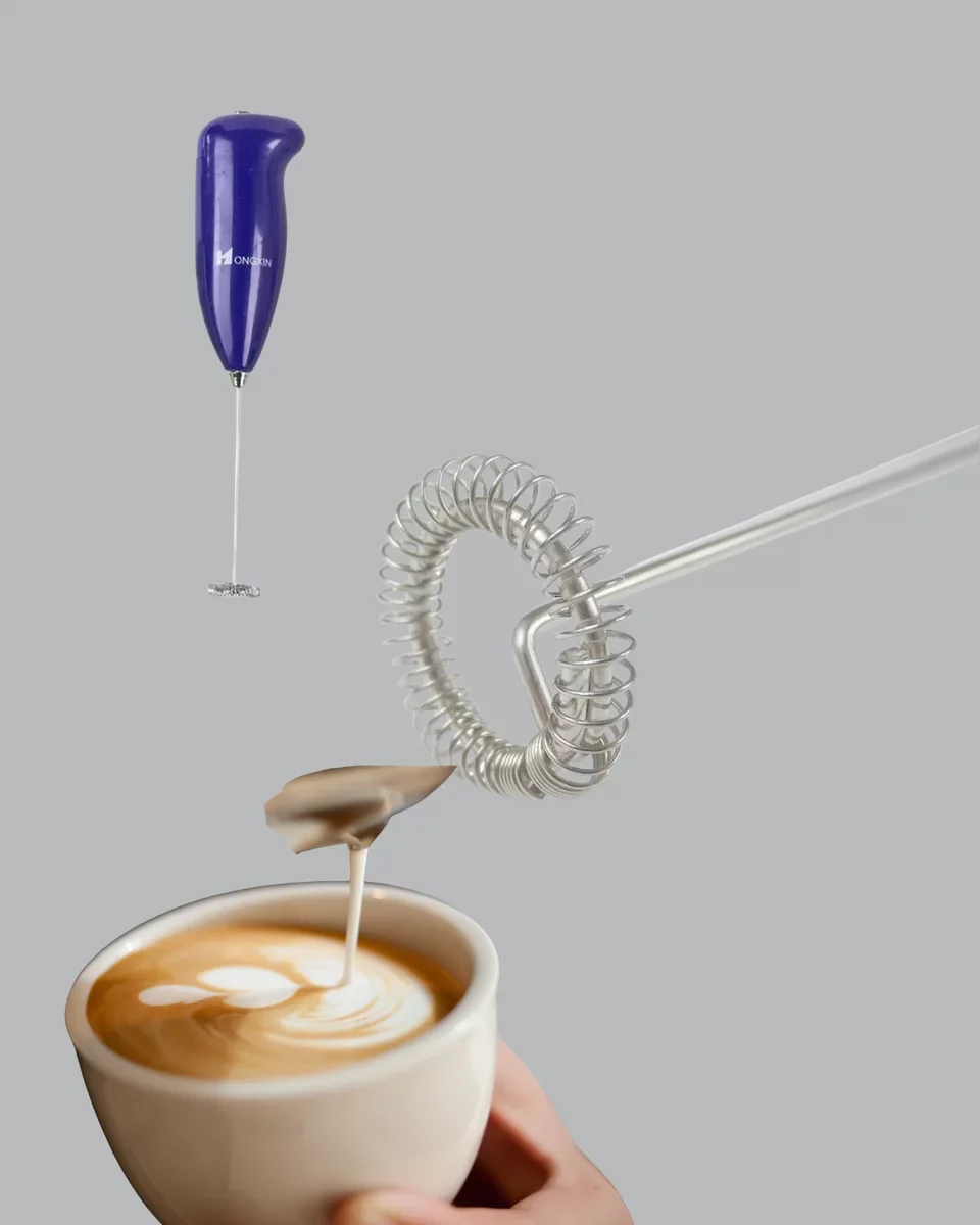 Portatif Kahve Köpürtücü - Mini Pilli Karıştırıcı ile Evde Barista
