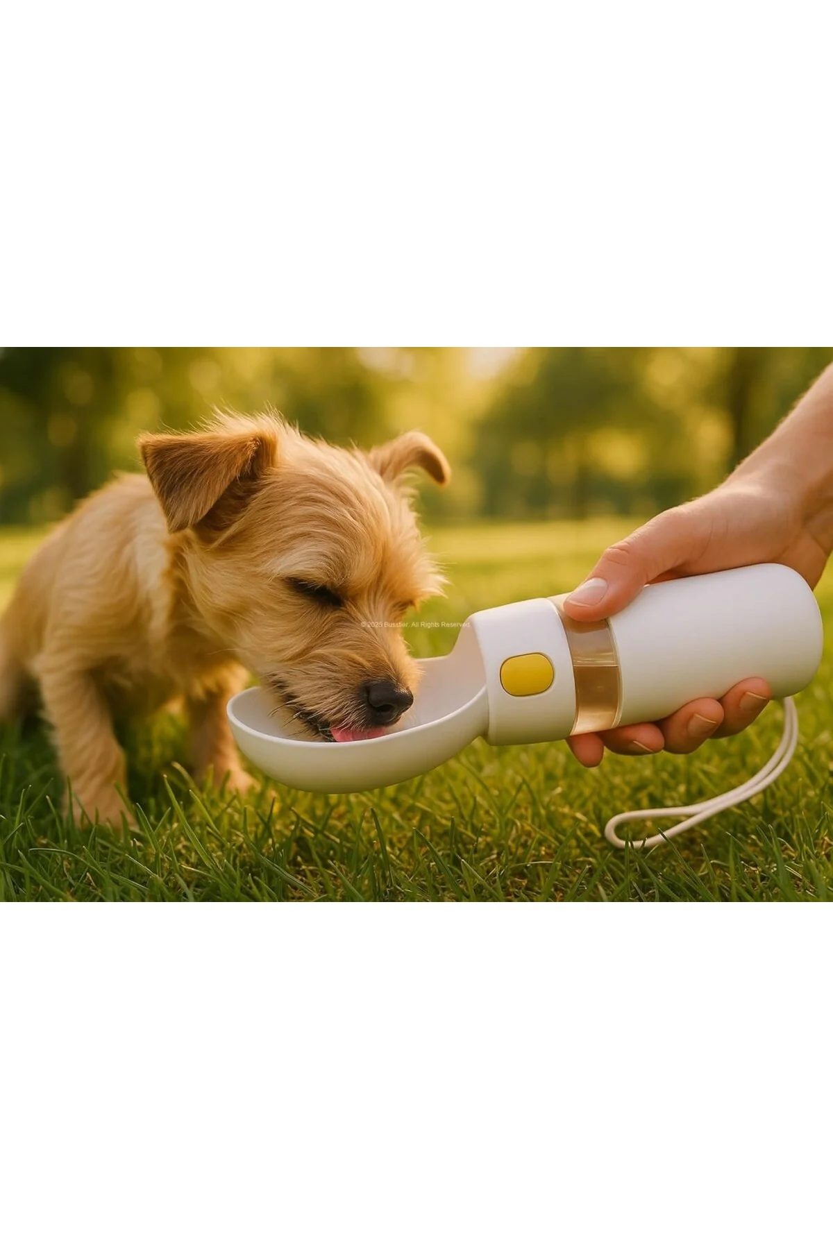 Portatif Kedi Köpek Mama Ve Su Kabı Seyahat Tipi 400 ml Su 180 ml Mama Hazneli BPA İçe