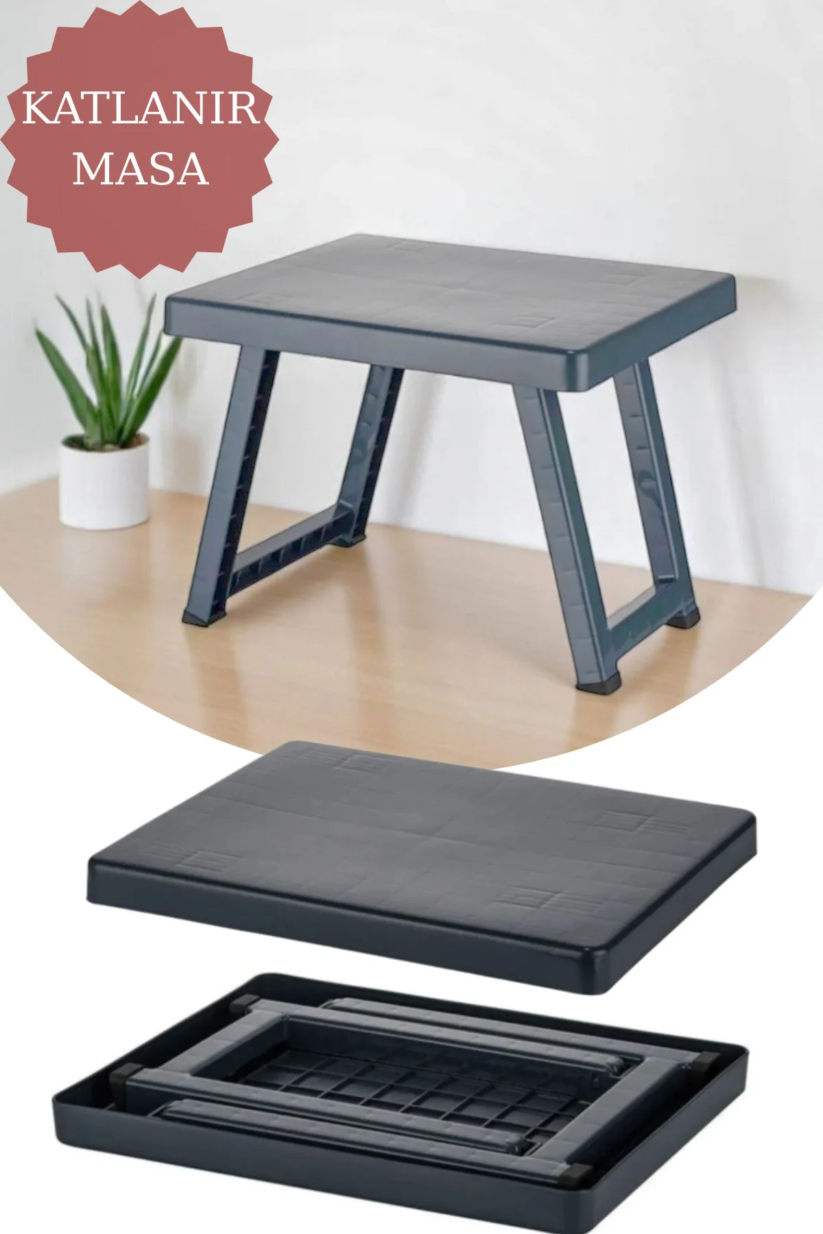 Portatif Plastik Piknik Sehpası Katlanabilir Bahçe - Balkon - Kam