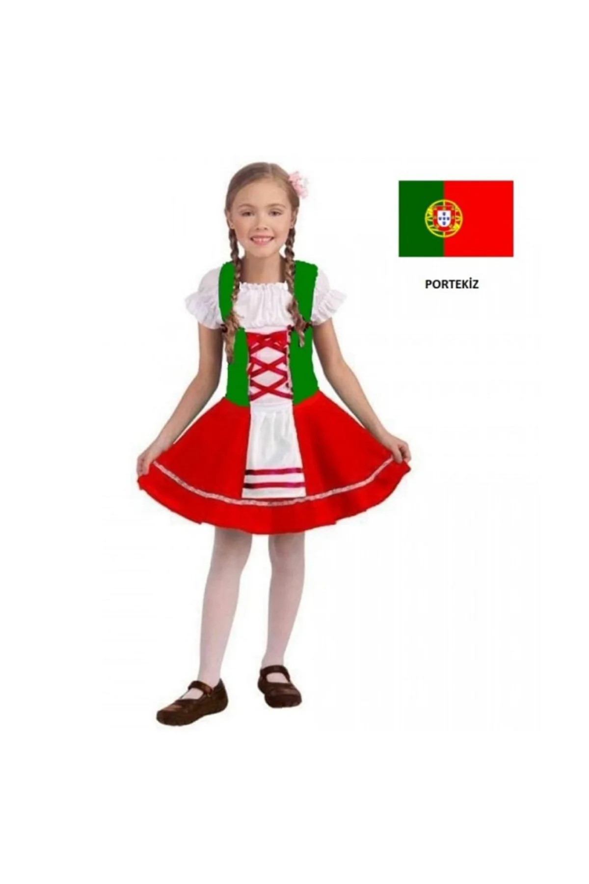Portekiz Ülke Kız Çocuk Kostümü