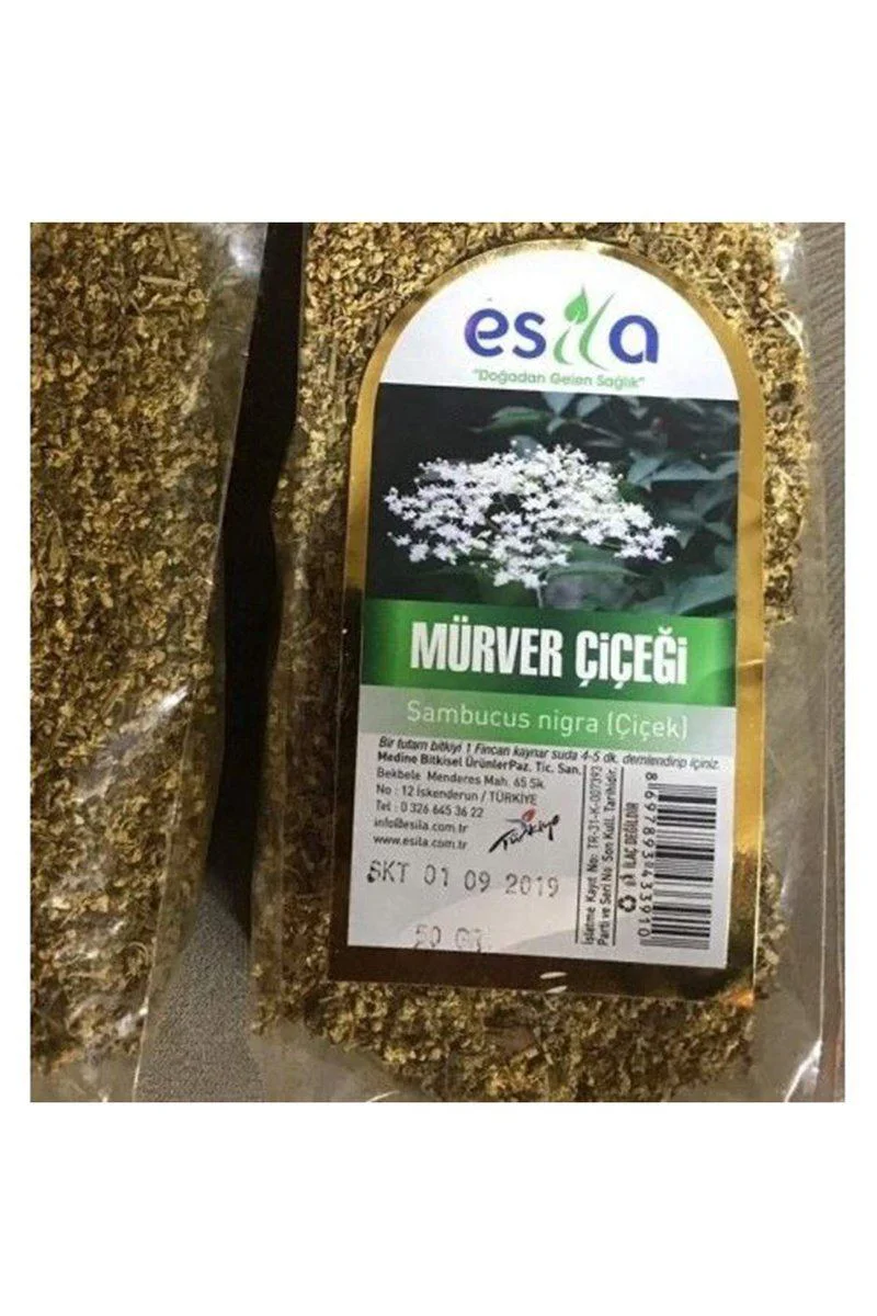Poşet Mürver Çiçeği 50 Gr. - Doğal İltihap Giderici ve Bağışıkl Destekleyici Bitki Çayı