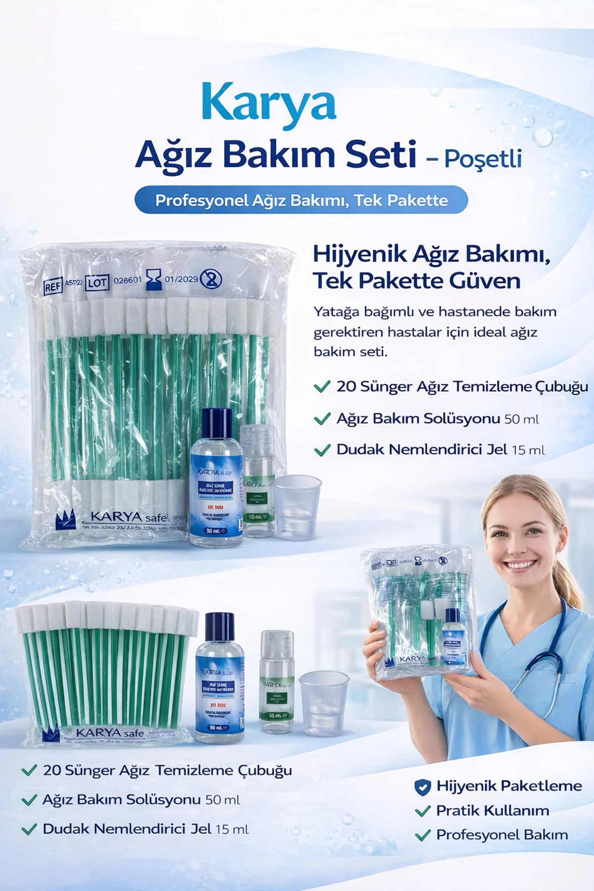 POSETLI AGIZ BAKIM SETI PEROKSITLI 20 SWABLI (5 ADET) Fiyatı, Yorumları ve Özellikleri