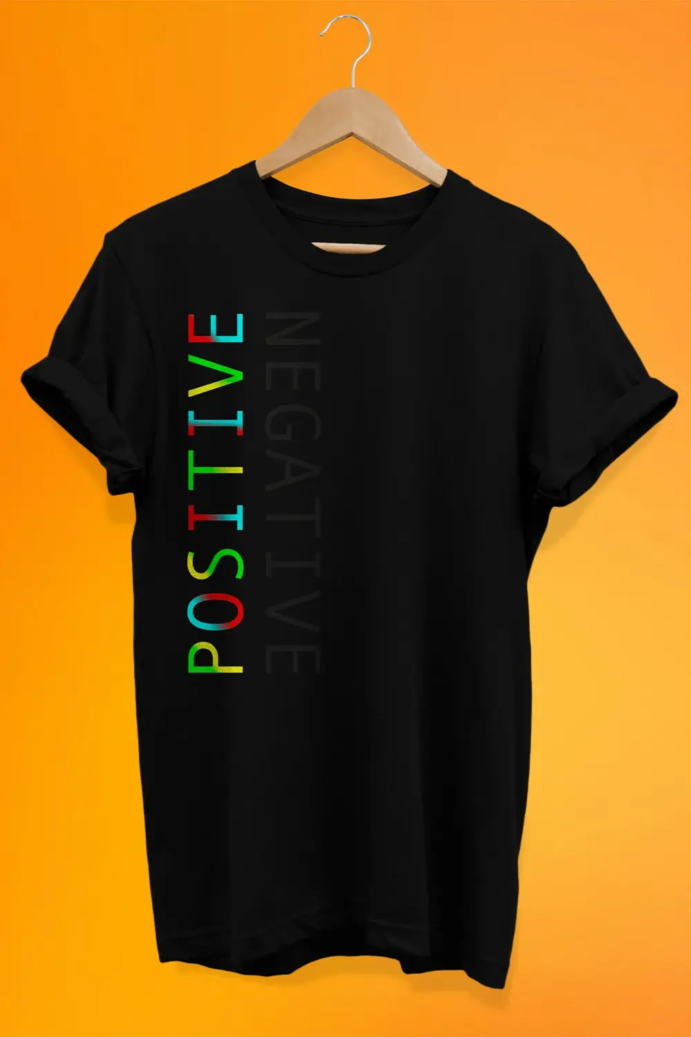 Positive-negative Baskılı %100 Pamuk Oversize T-shirt Büyük Beden