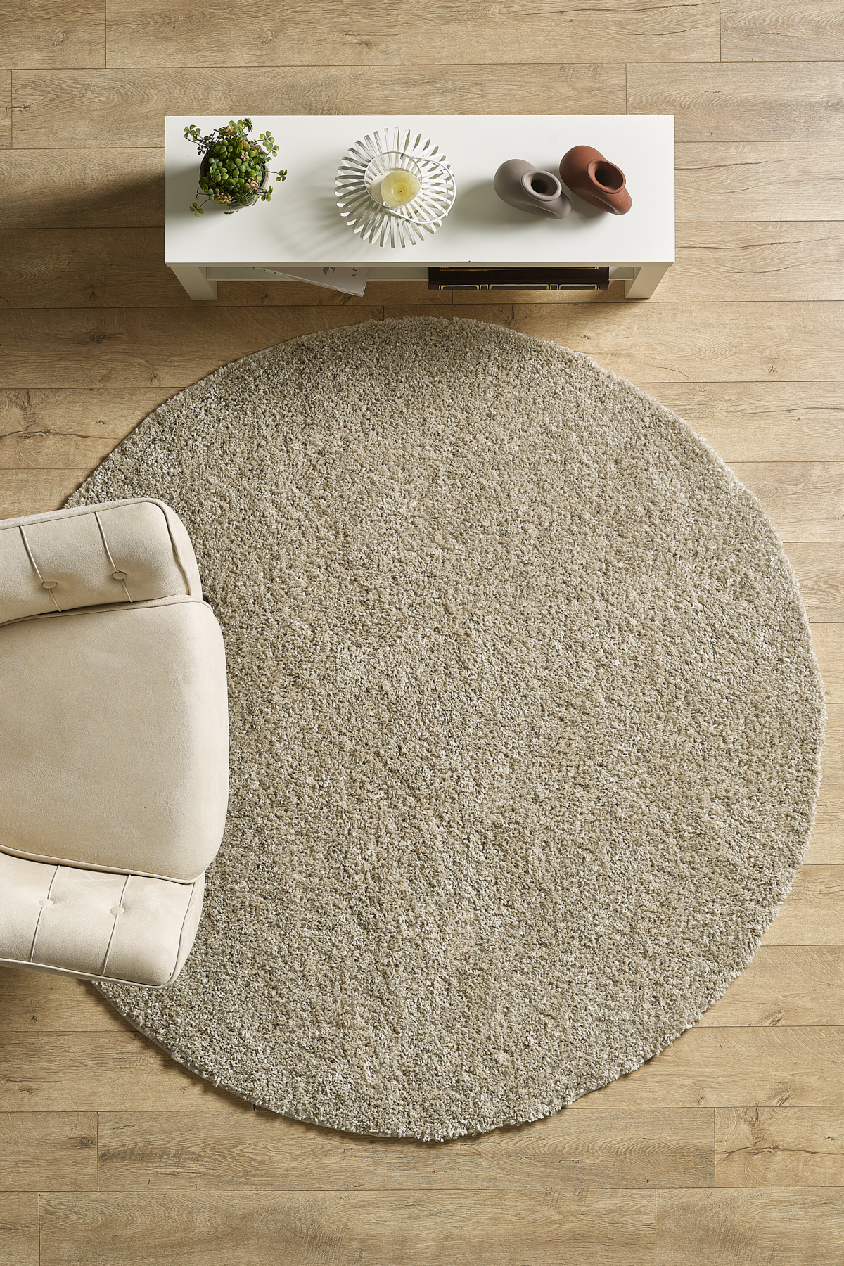 Anaska Home Post Peluş Uzun Tüylü Doğal Shaggy Oturma Odası Salon Çocuk Odası