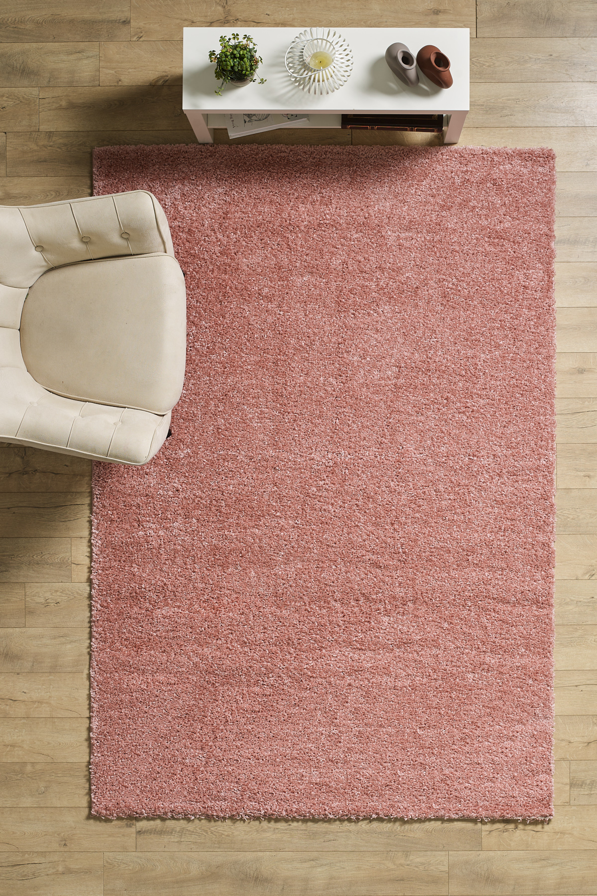 Anaska Home Post Peluş Uzun Tüylü Pembe Shaggy Oturma Odası Salon Çocuk Odası