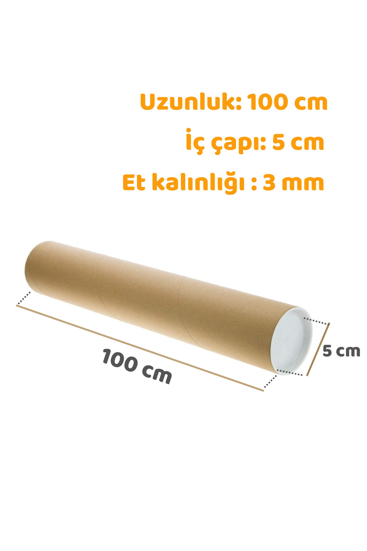 Beylini Postüp Kapakli Silindir Kutu Karton Rulo Gönderi Poster Afiş Hari